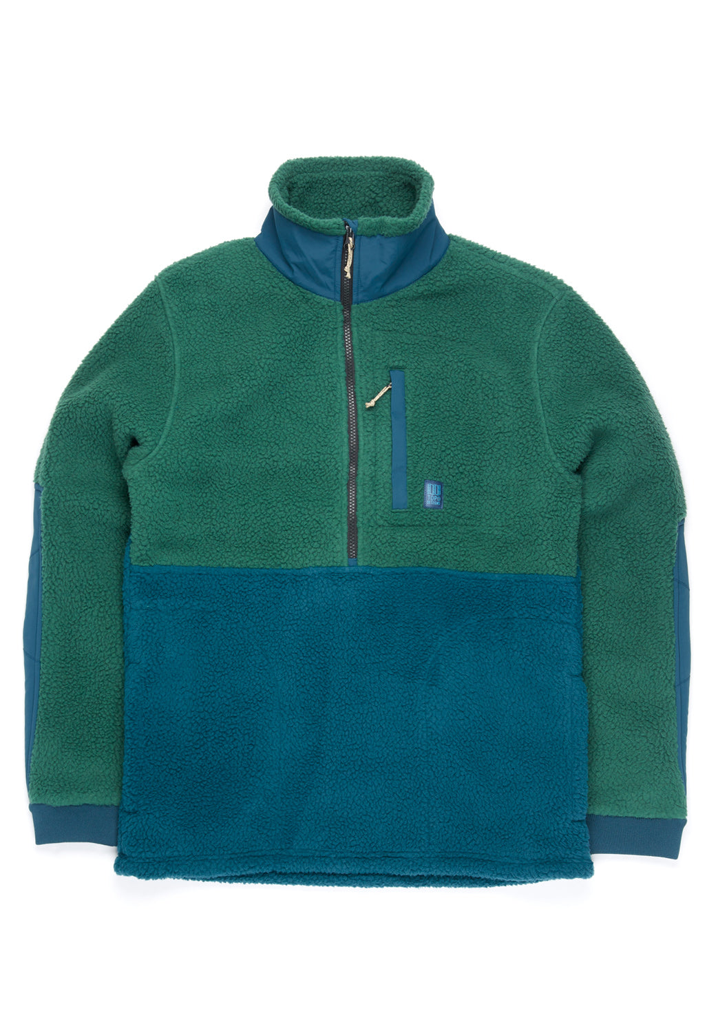 Topo Designs Men's Mountain Fleece Pullover - Forest   Pond Blue 