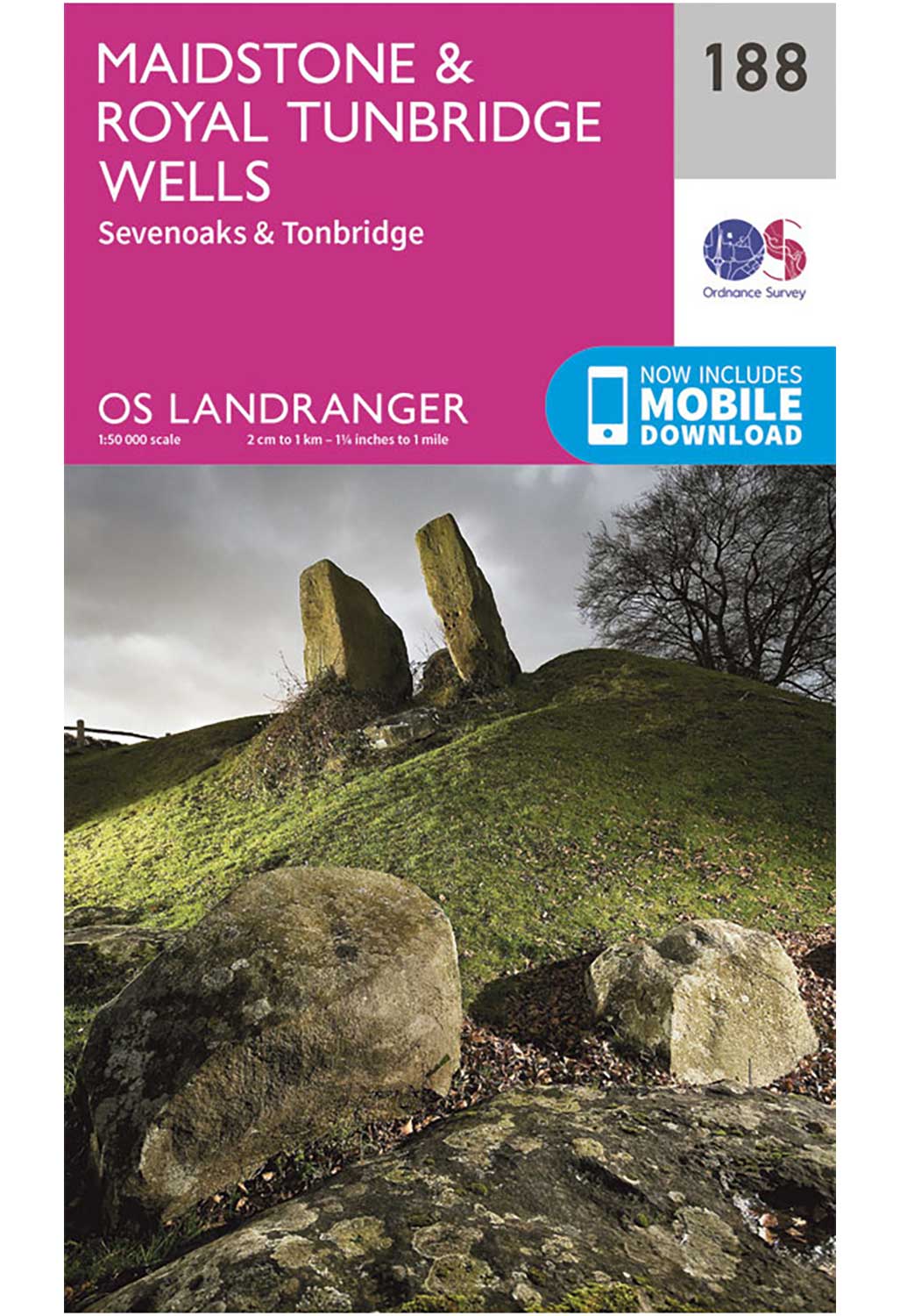 Ordnance Survey Maidstone & Royal Tunbridge Wells - Landranger 188 Map 0