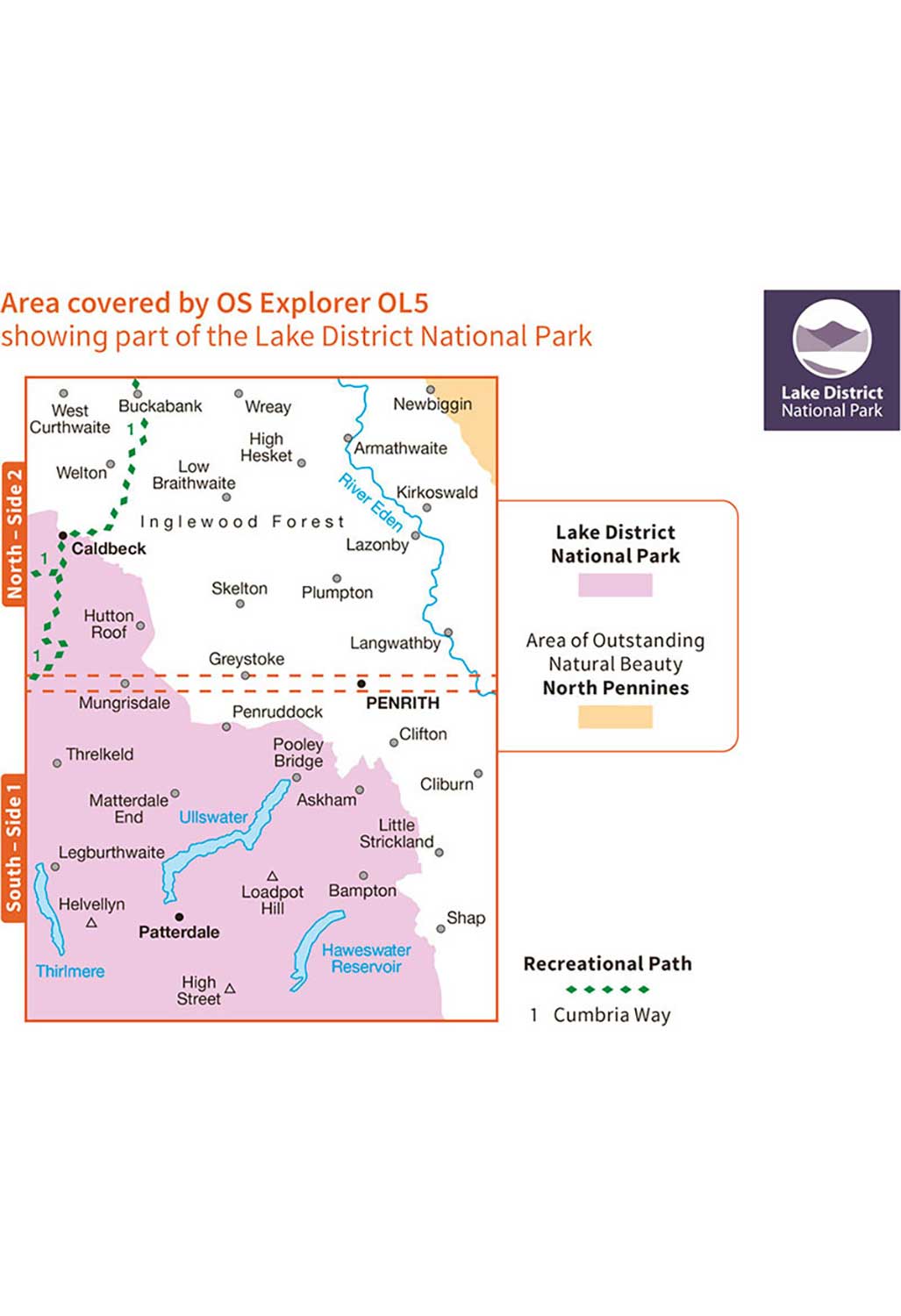 Ordnance Survey The English Lakes - North Eastern Area - OS Explorer OL5 Map