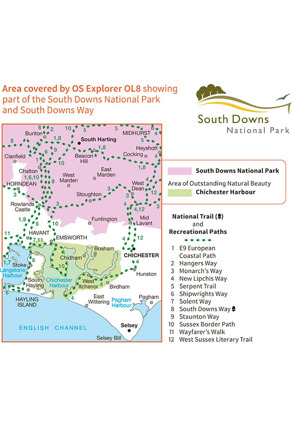 Ordnance Survey Chichester, South Harting & Selsey - OS Explorer OL8 Map