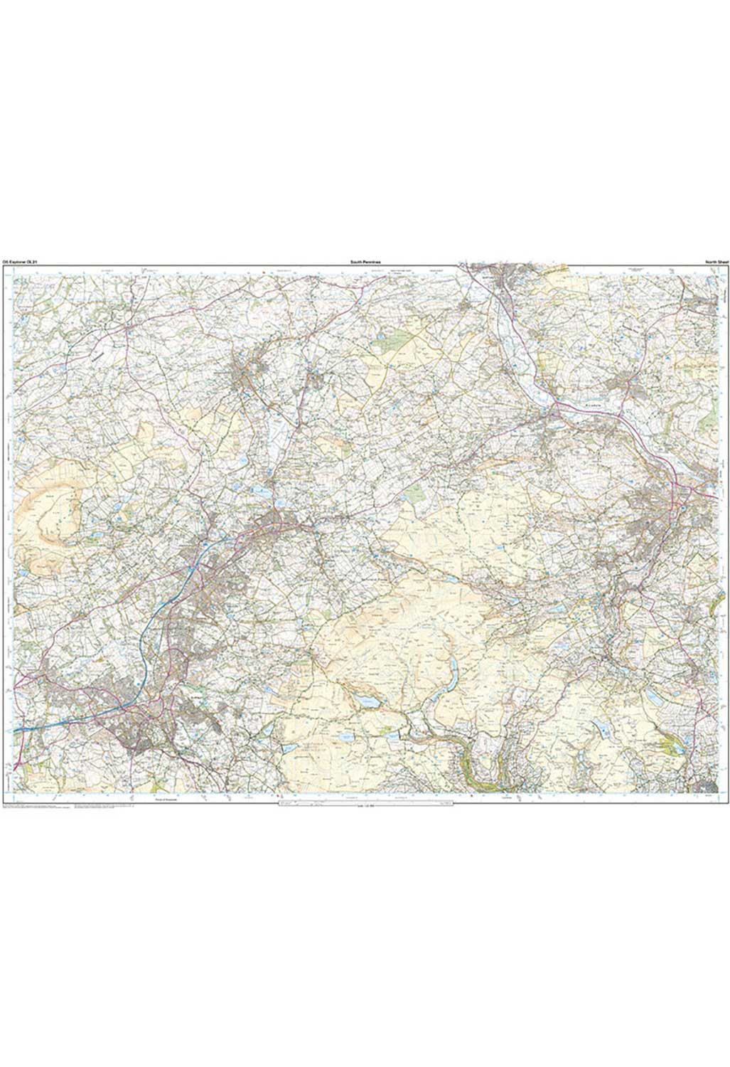 Ordnance Survey South Pennines - OS Explorer OL21 Map