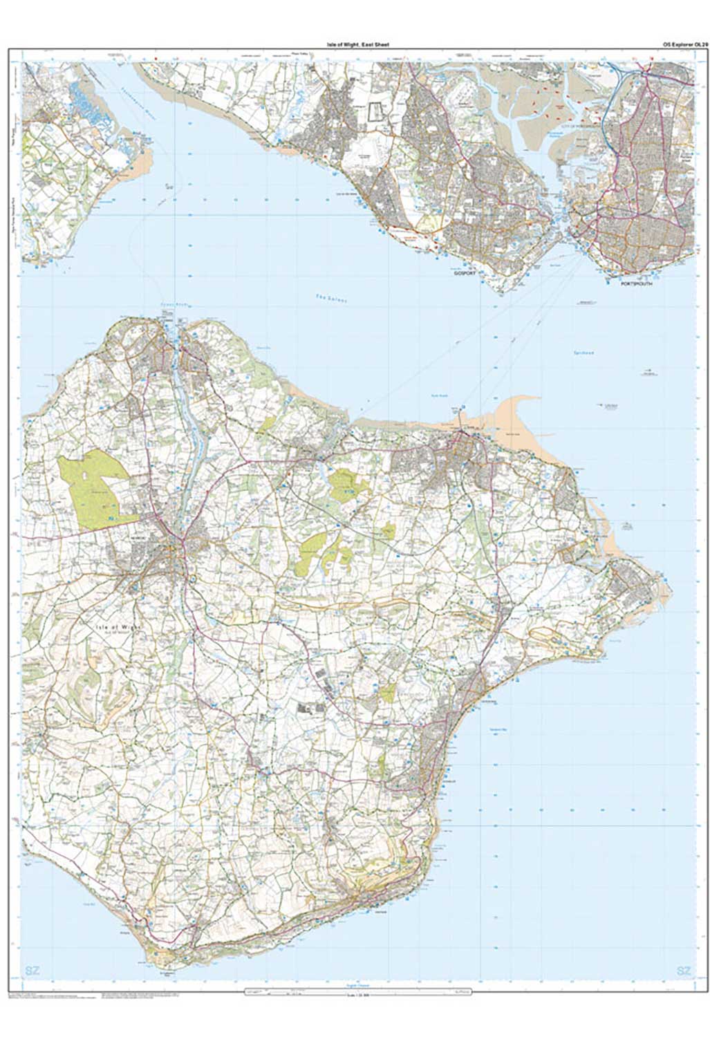 Ordnance Survey Isle of Wight - OS Explorer OL29 Map