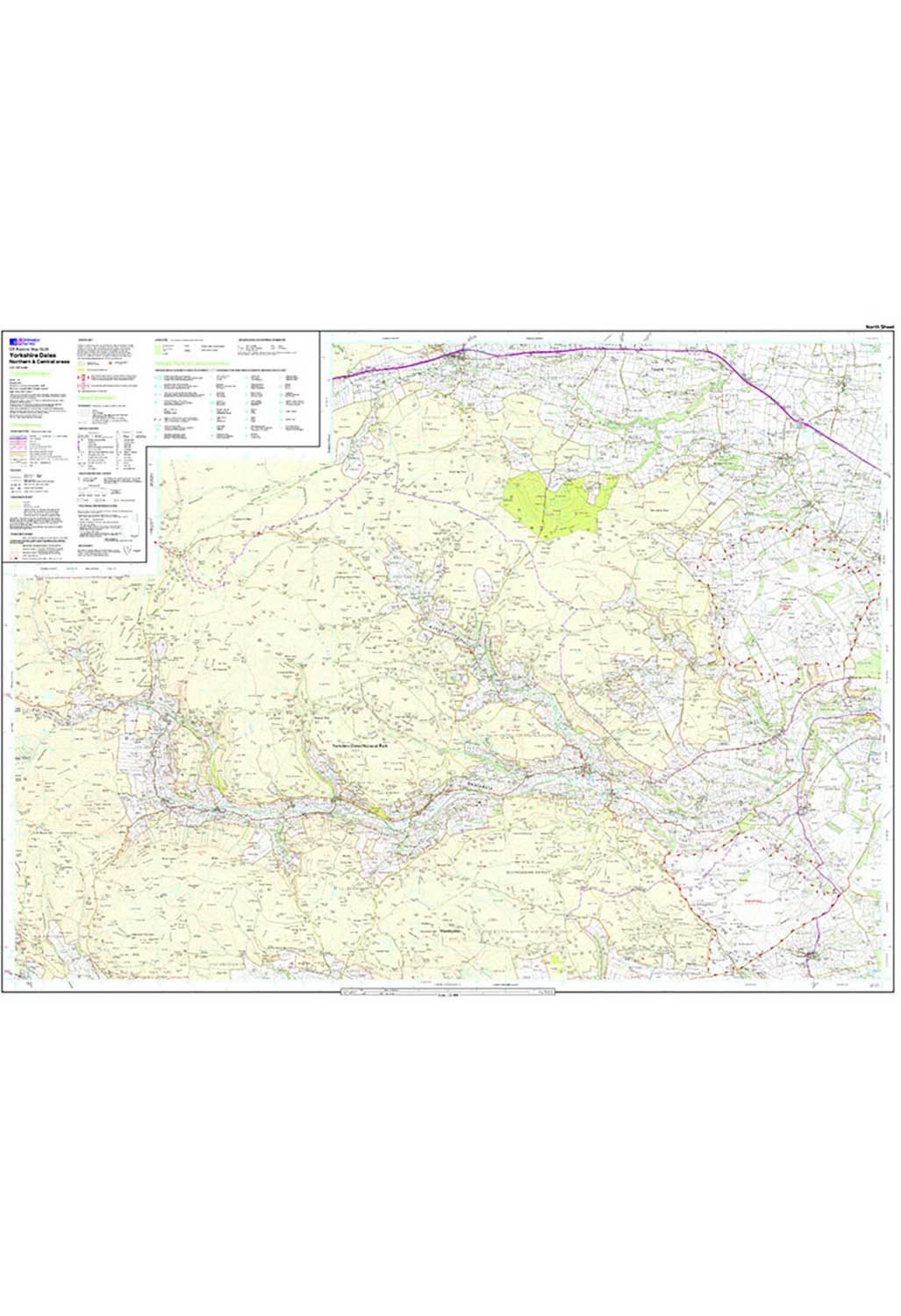 Ordnance Survey Yorkshire Dales - Northern & Central Areas - OS Explorer OL30 Map