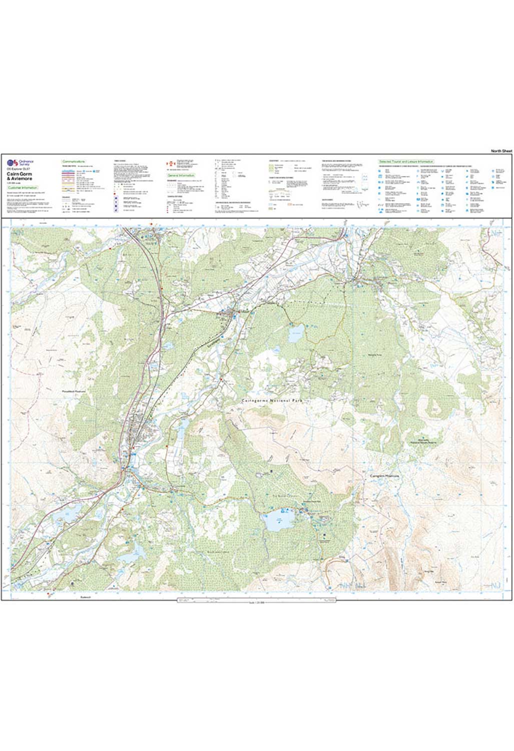 Ordnance Survey Cairn Gorm & Aviemore - OS Explorer OL57 Map