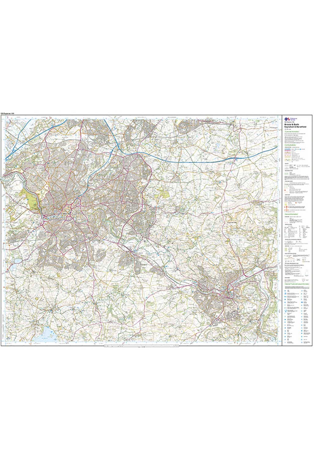 Ordnance Survey Bristol & Bath - OS Explorer 155 Map