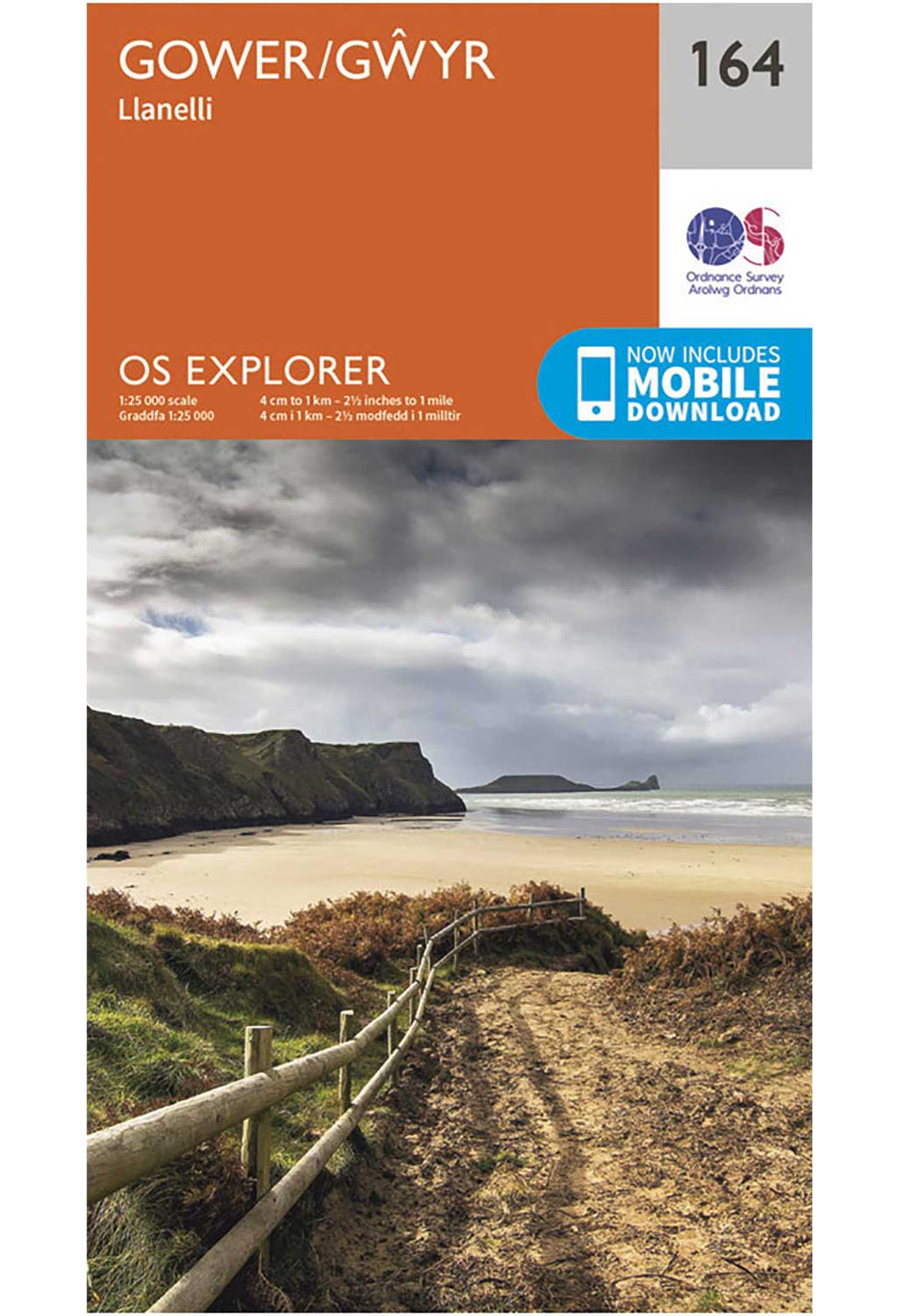 Ordnance Survey Gower - OS Explorer 164 Map 0