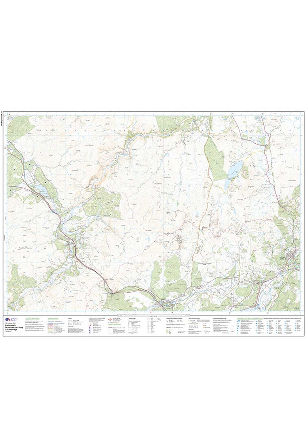 Ordnance Survey Lochindorb, Grantown-on-Spey & Carrbridge - OS Explorer Active OL60 Map