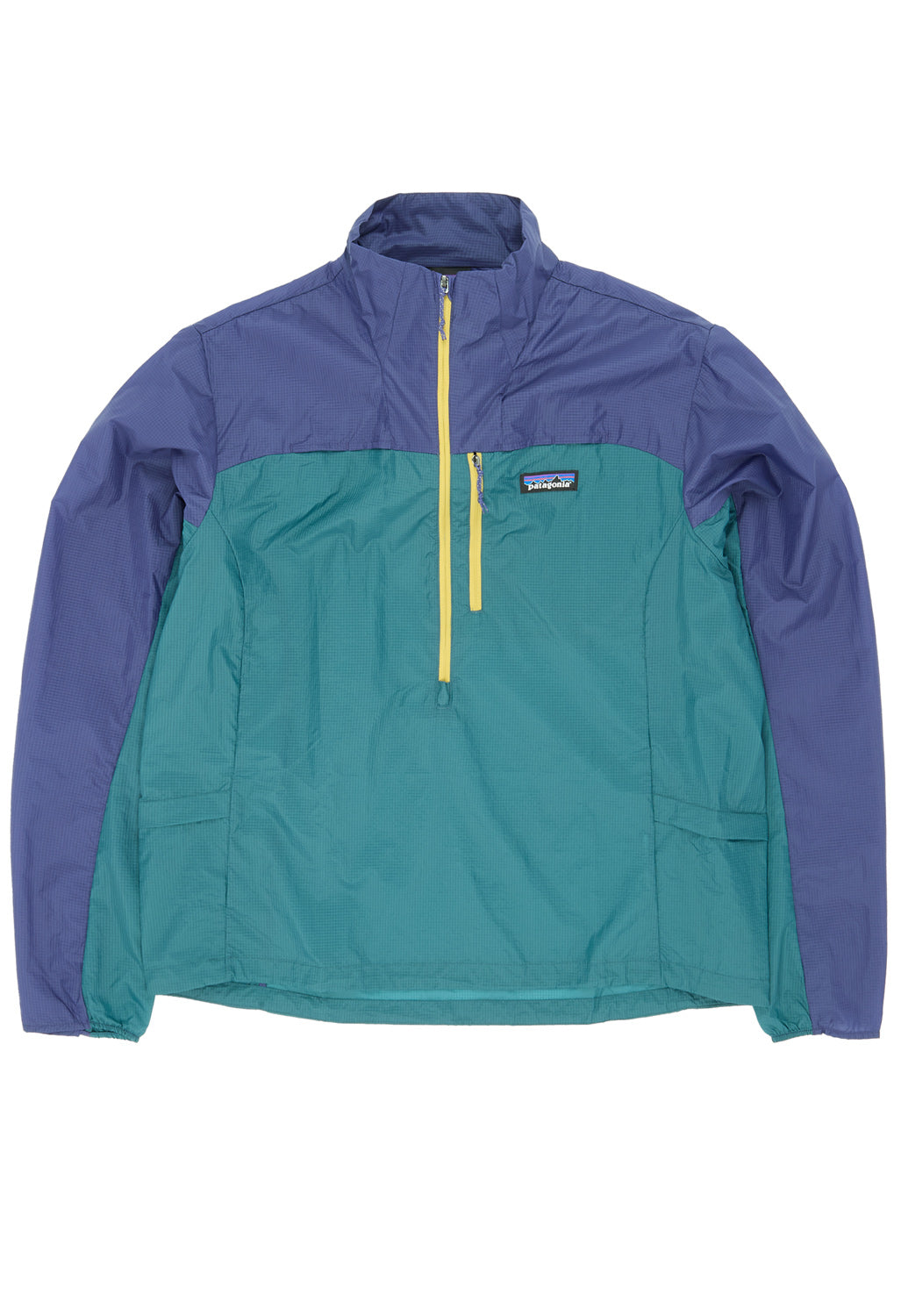 Patagonia Women's Houdini Stash Half Zip Pullover - Wetland Blue w/Solstice Purple