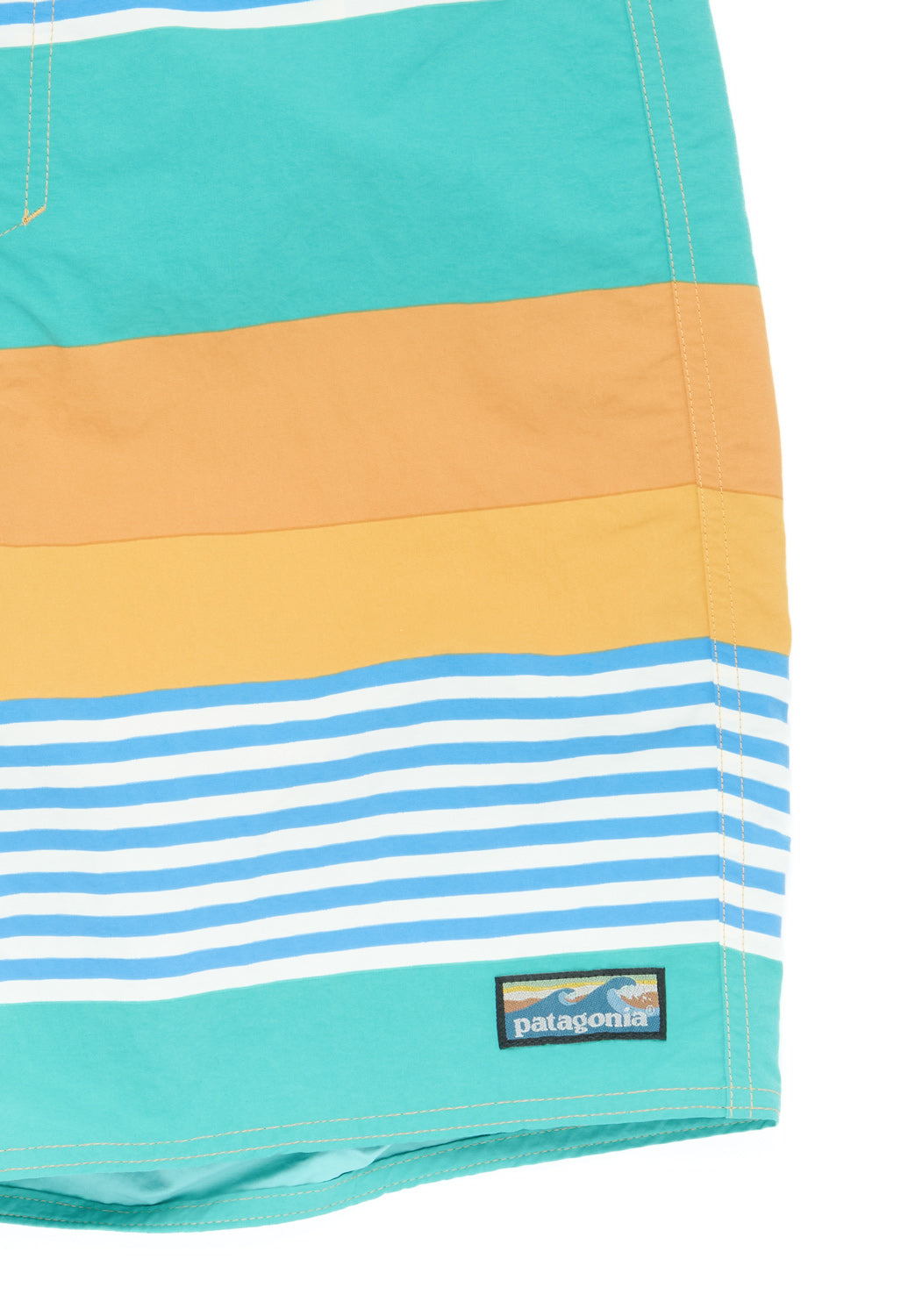 Patagonia Men's Wavefarer Boardshorts - 19 in. - Fitz Stripe: Pufferfish Gold