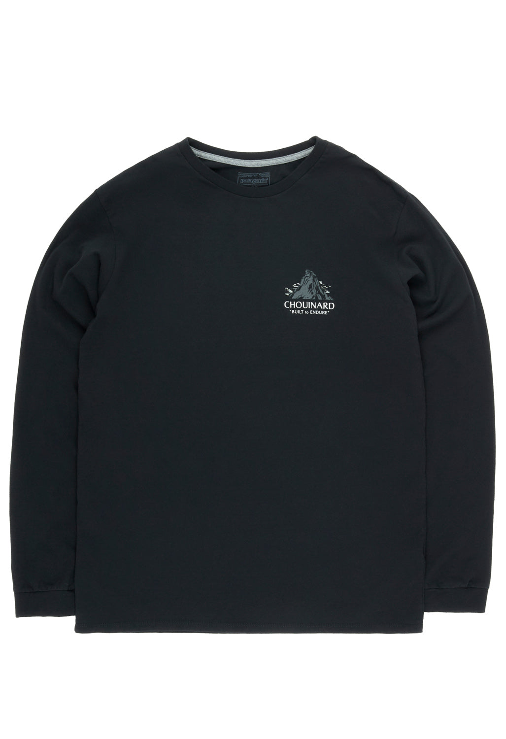 Patagonia Men's Long Sleeve Chouinard Crest Responsibili-Tee - Black