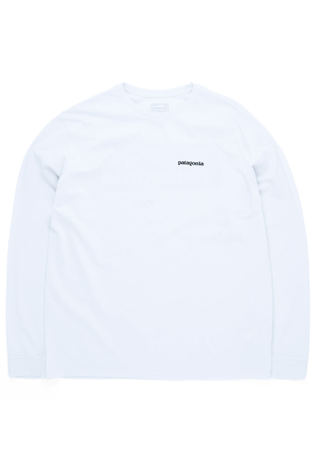 Patagonia P6 Logo Men's Long Sleeve Responsibili-Tee - White