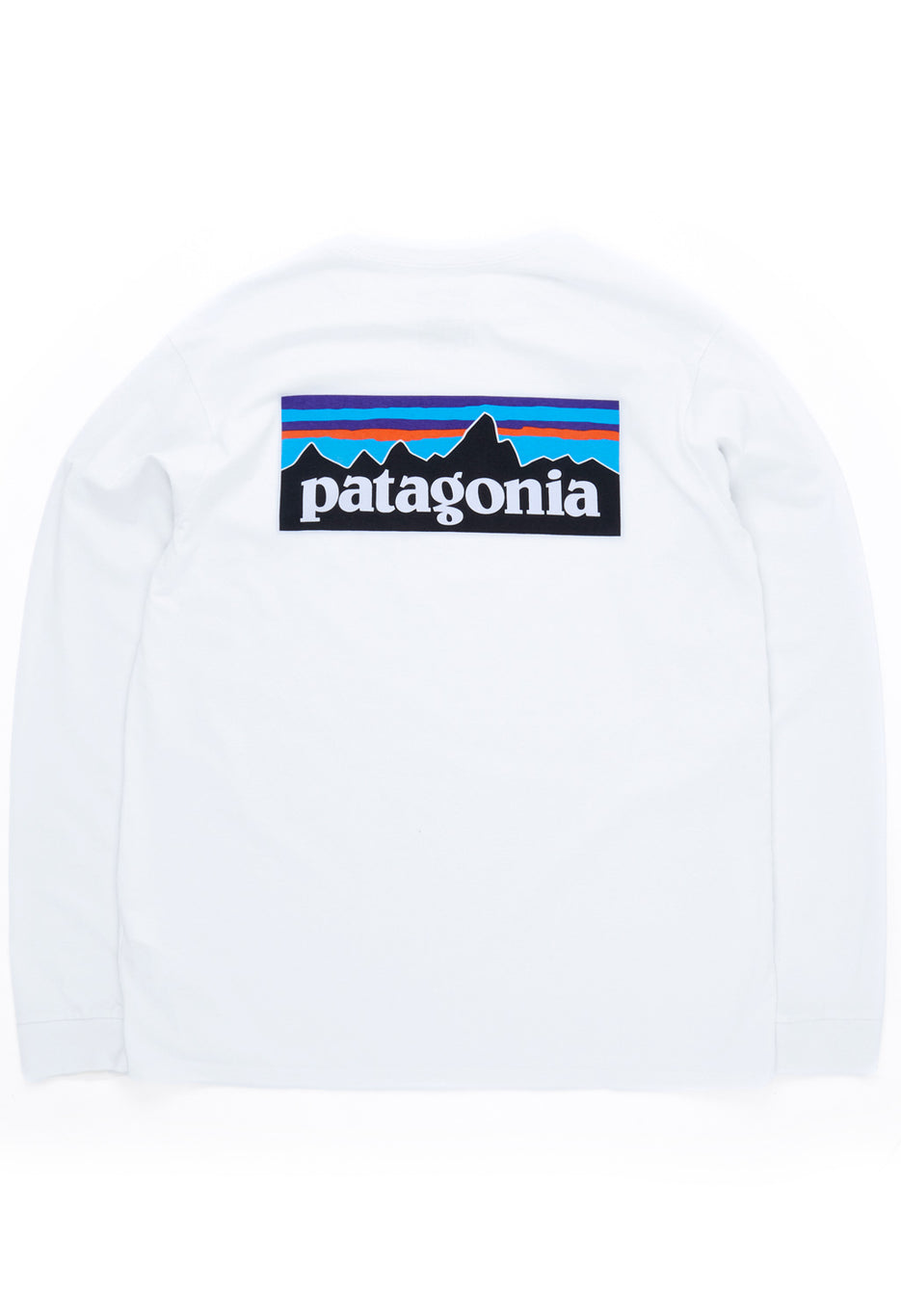 Patagonia P6 Logo Men's Long Sleeve Responsibili-Tee - White