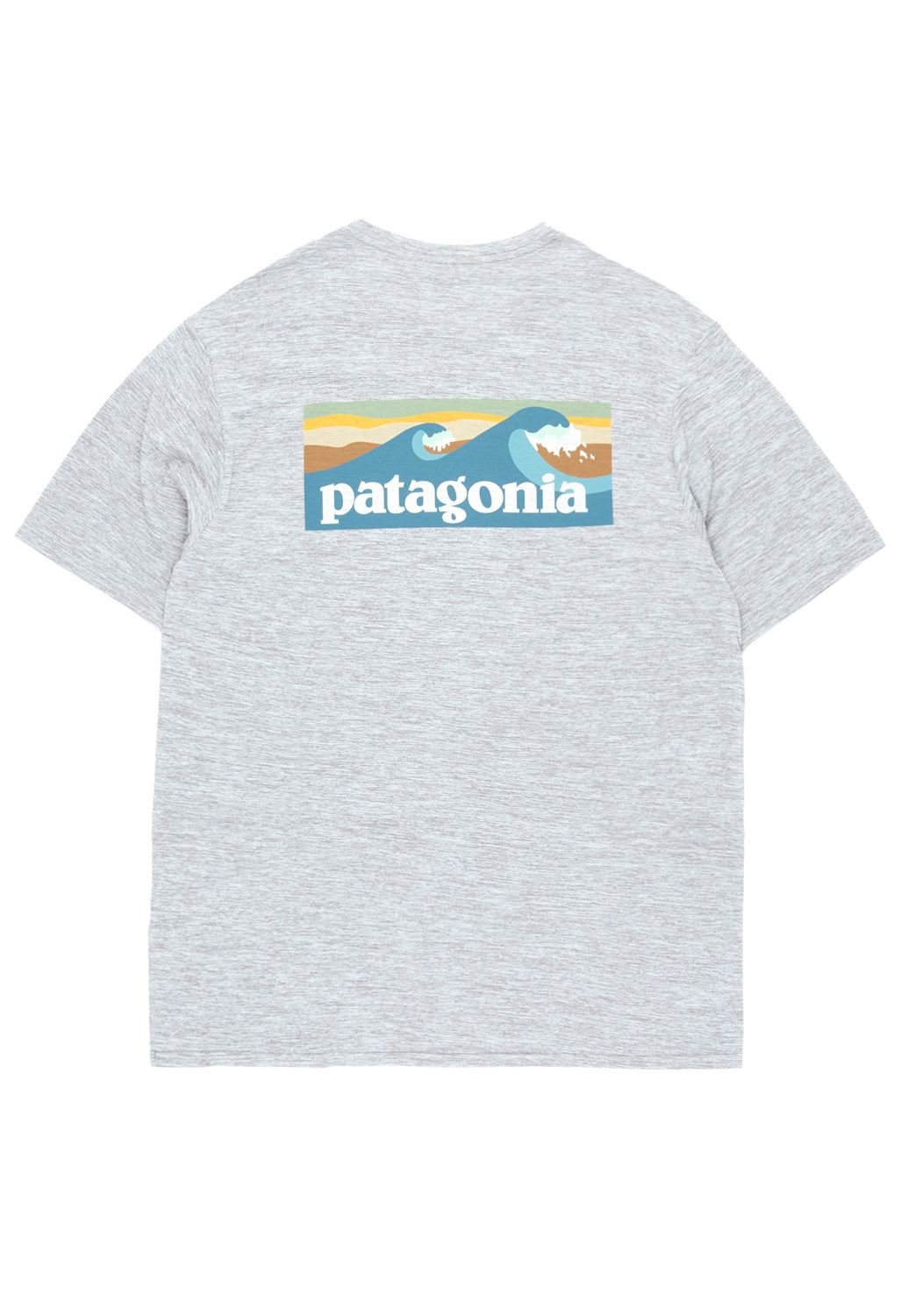 Patagonia Cap Cool Daily Graphic Men's Tee - Feather Grey/ Abalone Waters Logo