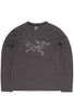 Arc'teryx Men's Cormac Logo L/S Tee - Black Heather / Solitude