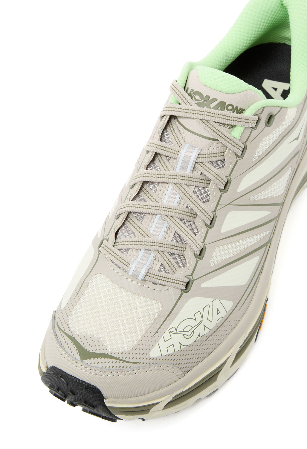 Hoka Mafate Speed 2 Trainers - Putty / Eucalyptus