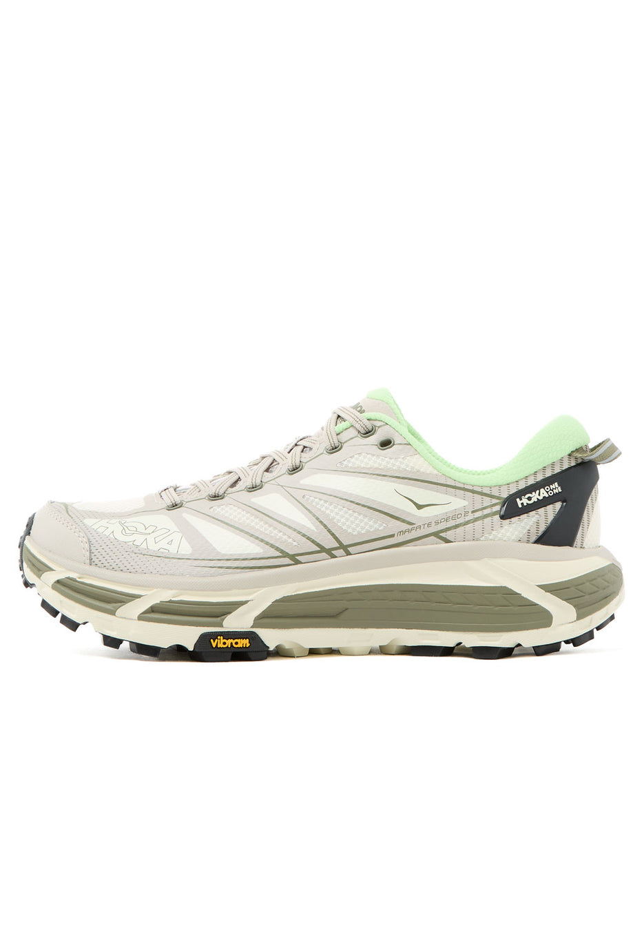 Hoka Mafate Speed 2 Trainers - Putty / Eucalyptus