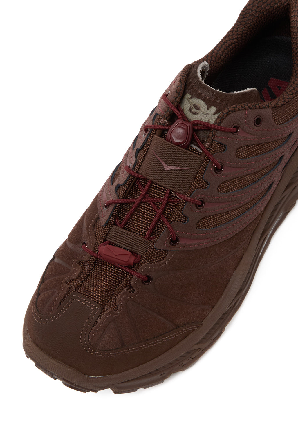 Hoka Stinson Evo OG TP Trainers - Cold Brew / Varsity Burgundy