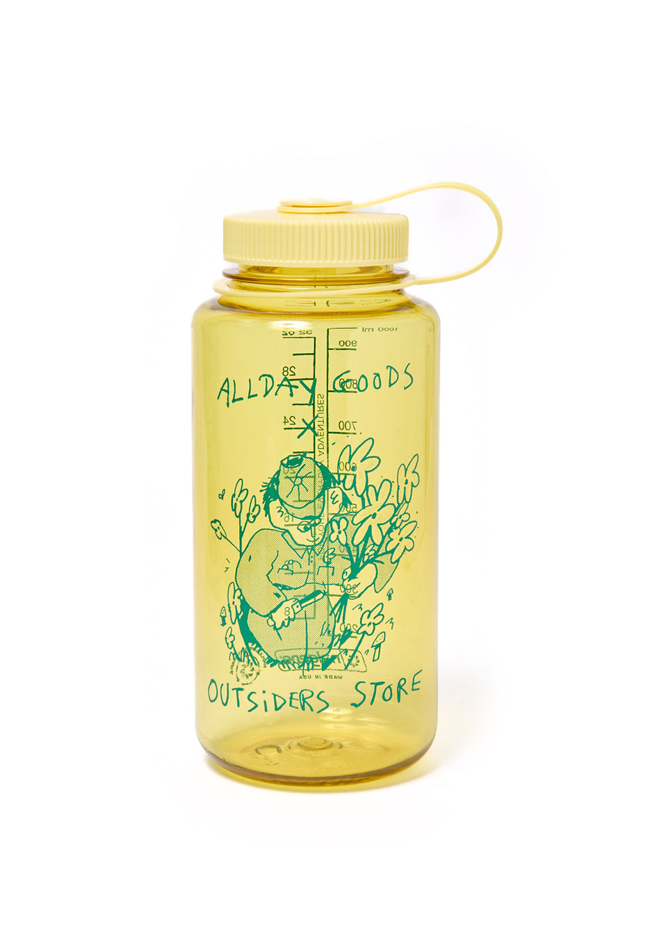 Nalgene Allday Goods x Outsiders Store 1L Bottle - Yellow / Green