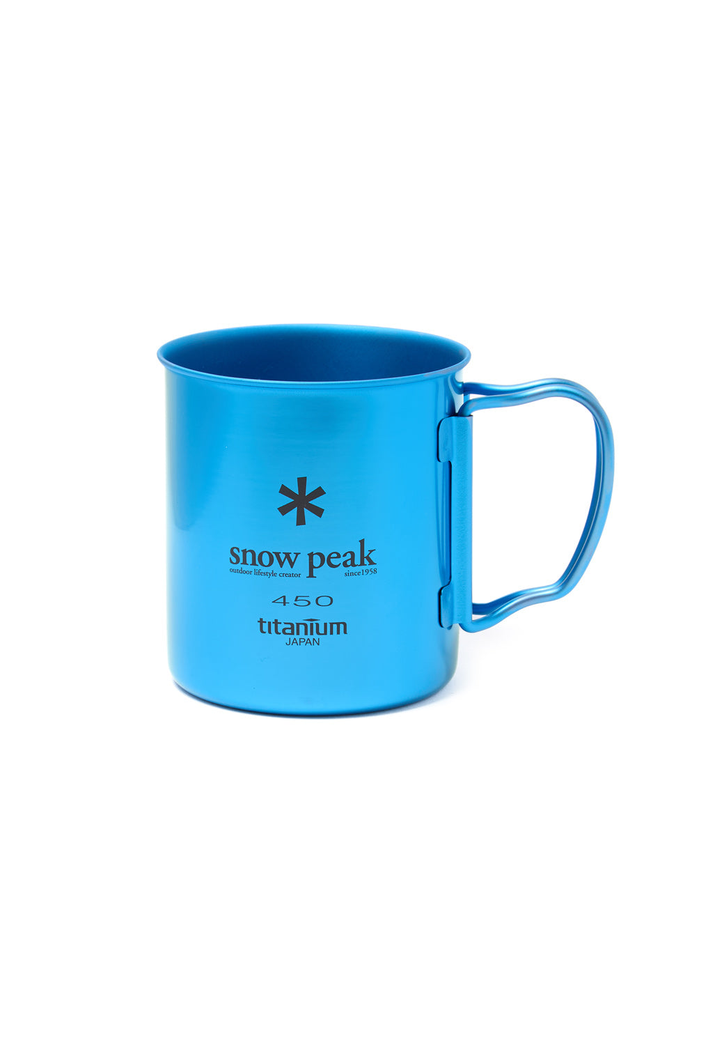 Snow Peak Titanium Colour Single Wall Cup 450ml - Blue