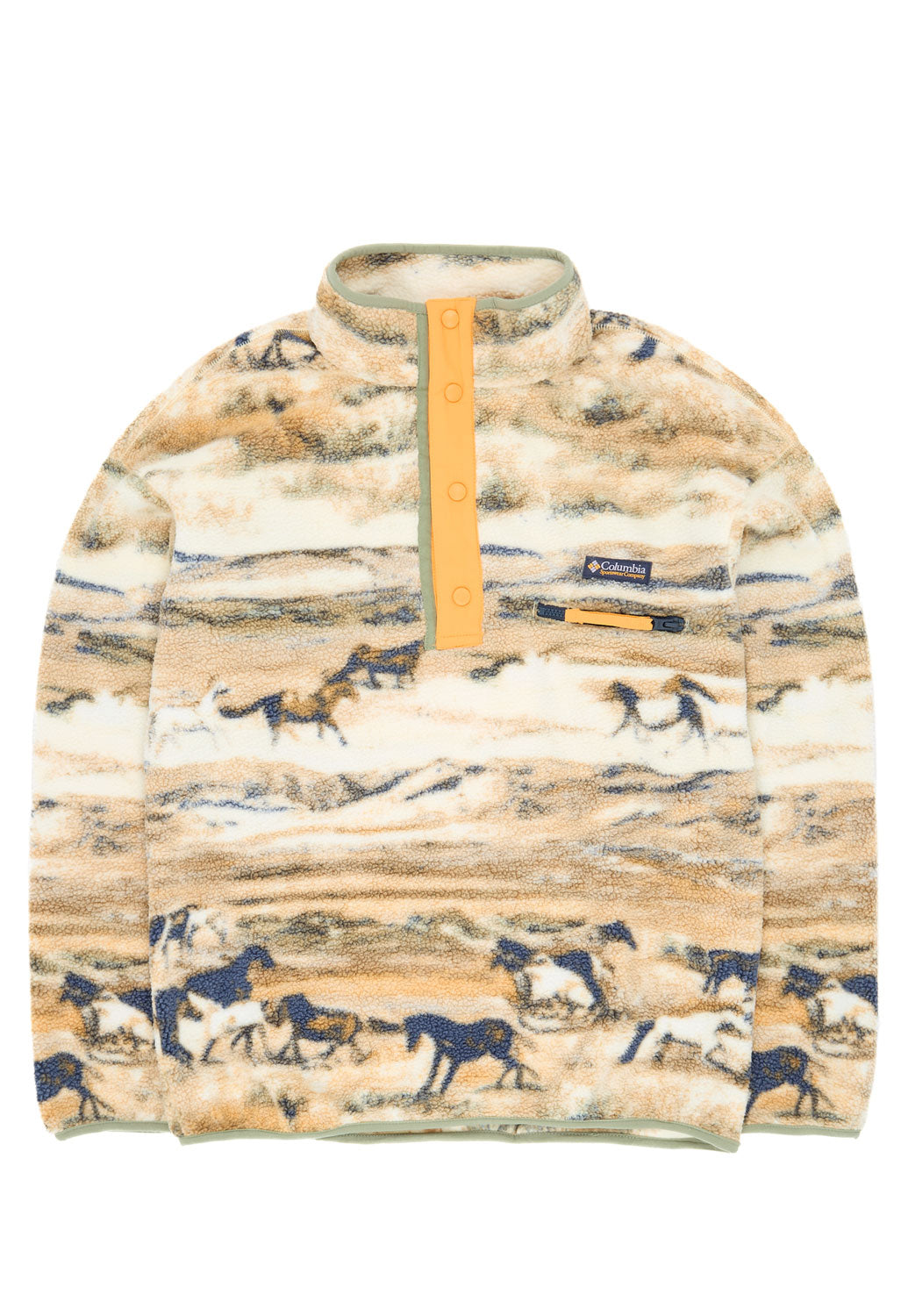 Columbia Men's Helvetia II Printed Half Snap Fleece - Lemon Wash Roaming