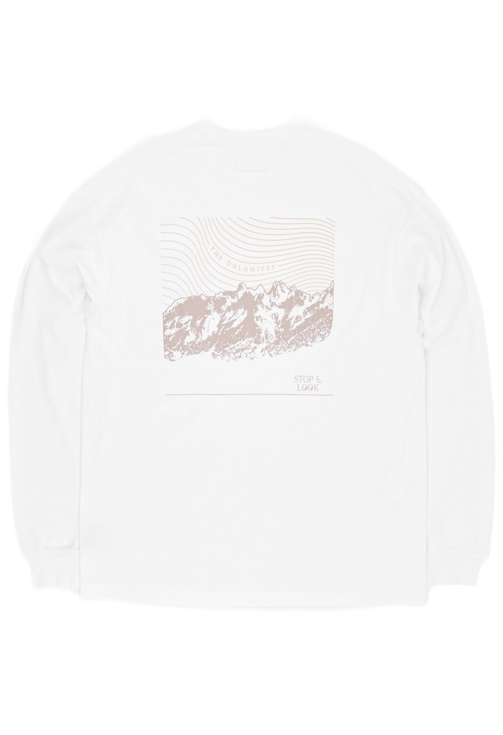 Columbia Duxbery Relaxed Long Sleeve Tee - White, Stop and Look Dolomites