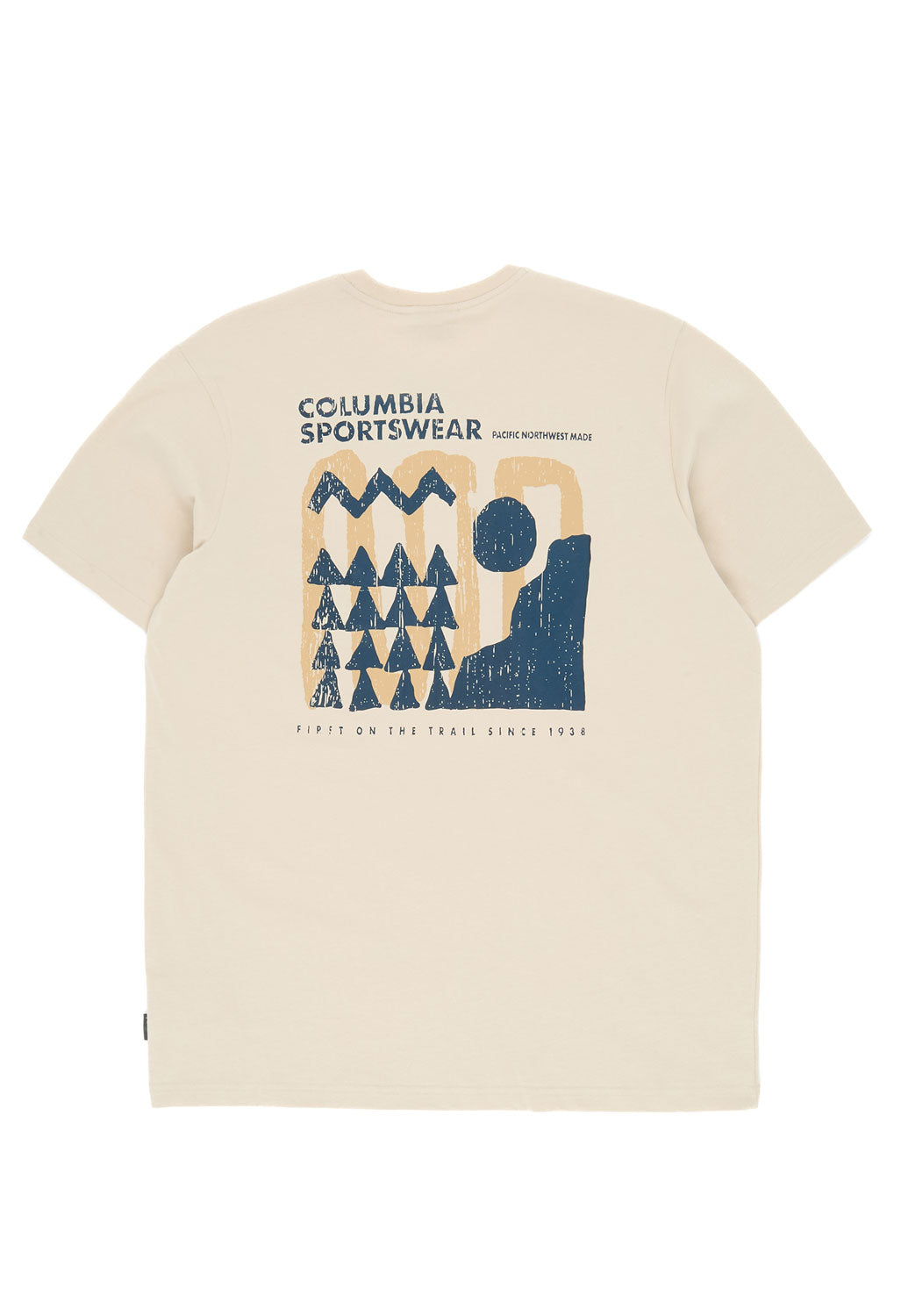 Columbia Men's Explorers Canyon Back Print T-Shirt - Dark Stone / Explore Outdoors