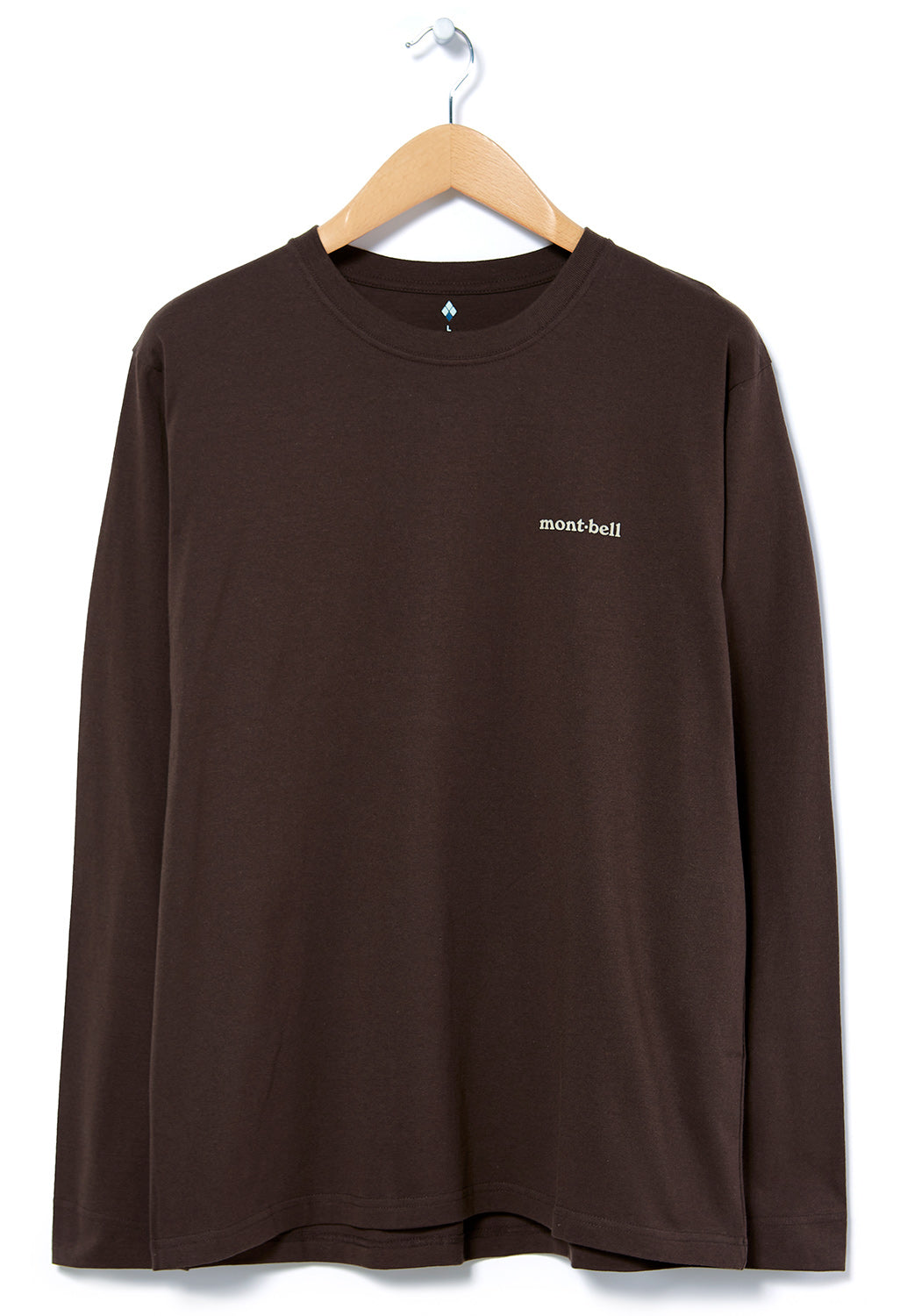 Montbell Men's Pear Skin Cotton Long Sleeve T-Shirt - Chocolate