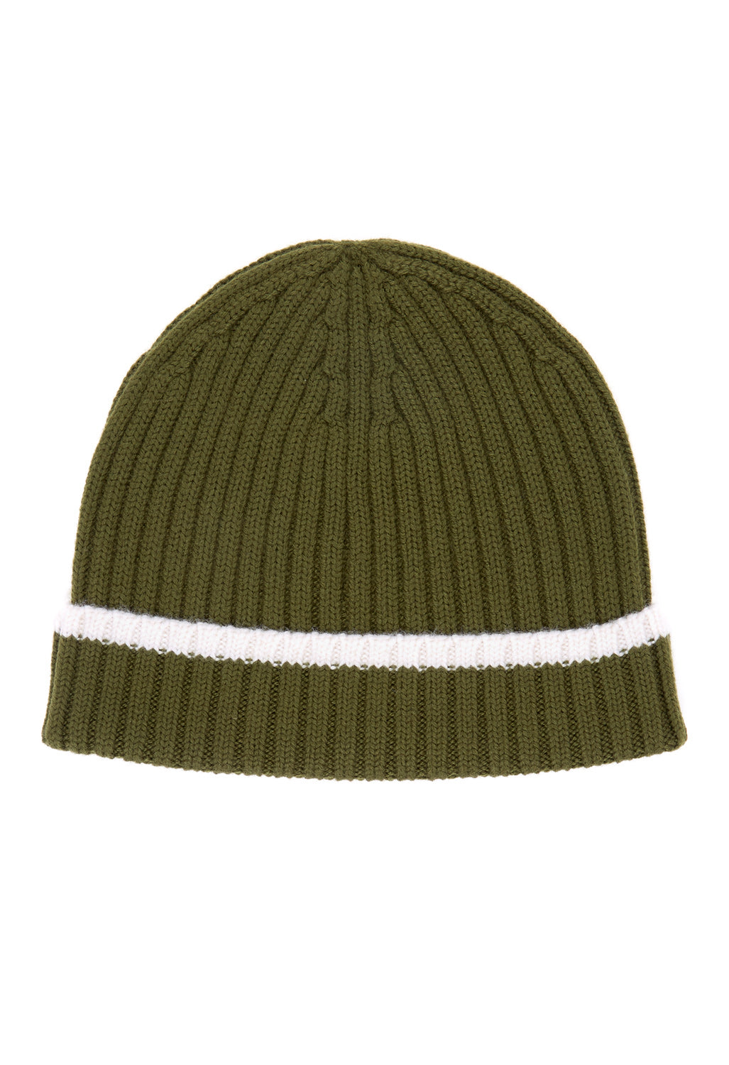 Finisterre Fisherman Tipped Beanie - Olive / Ecru