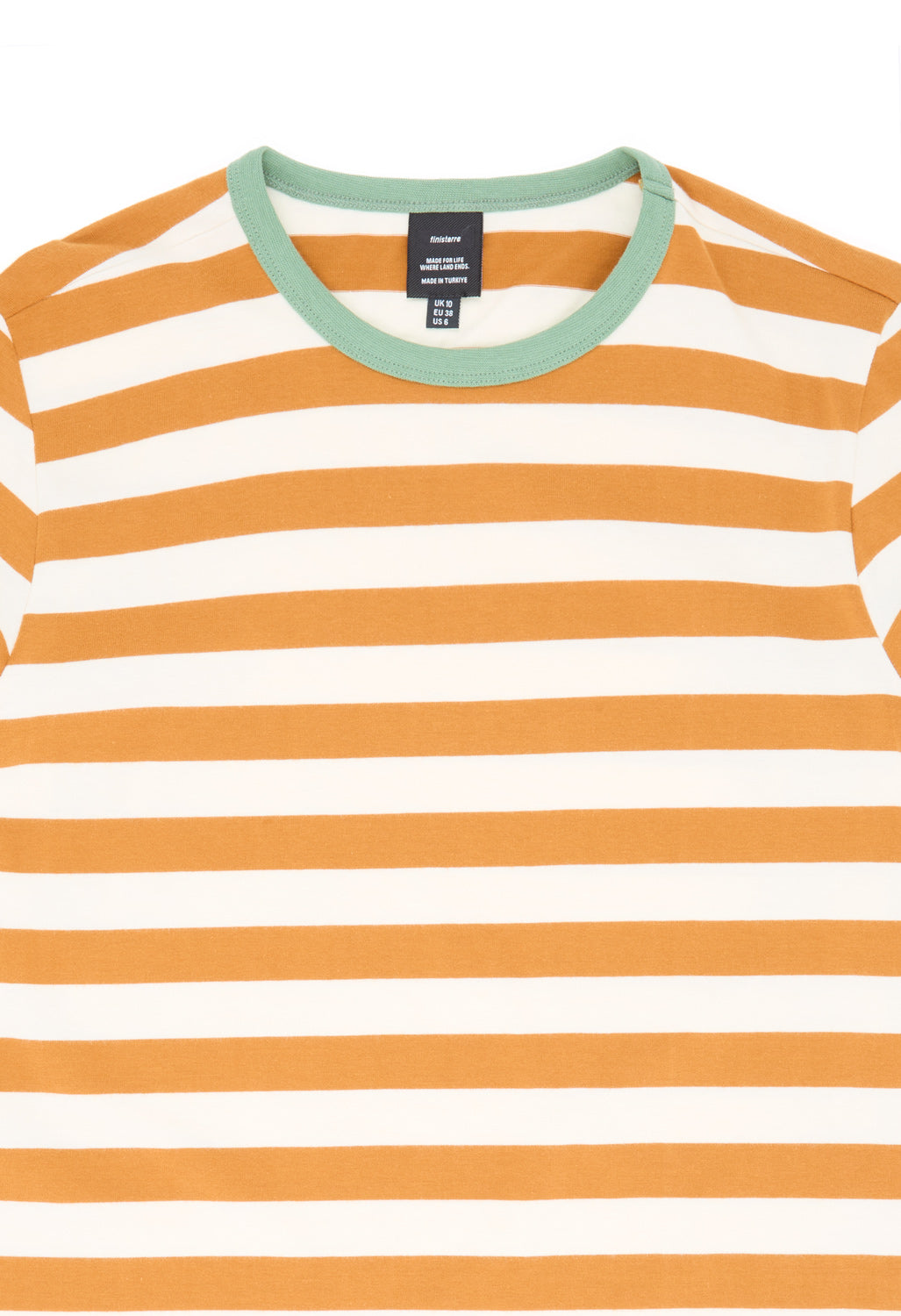 Finisterre Women's Eldon Stripe Long Sleeve Tee - Ecru / Dark Ochre