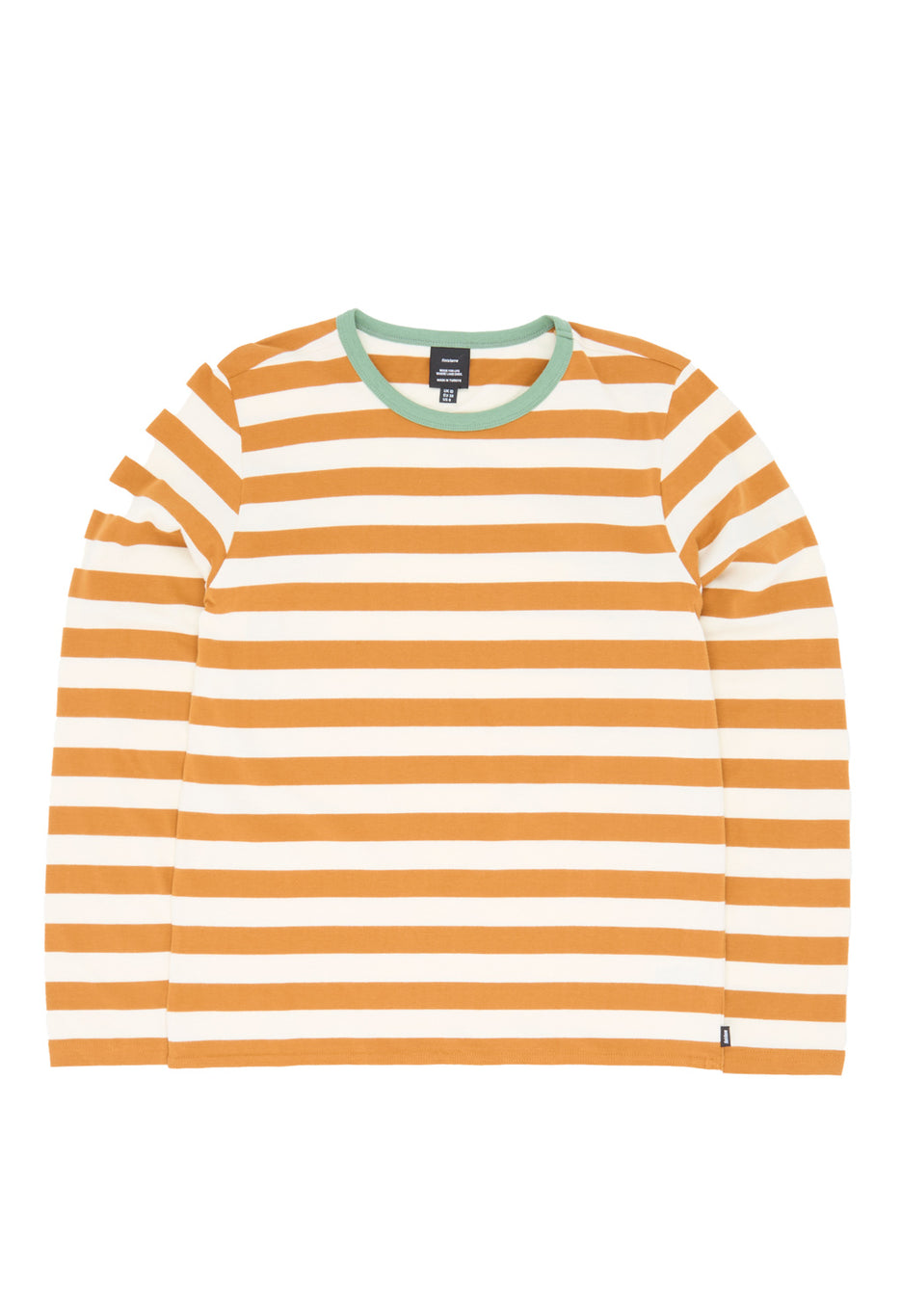 Finisterre Women's Eldon Stripe Long Sleeve Tee - Ecru / Dark Ochre