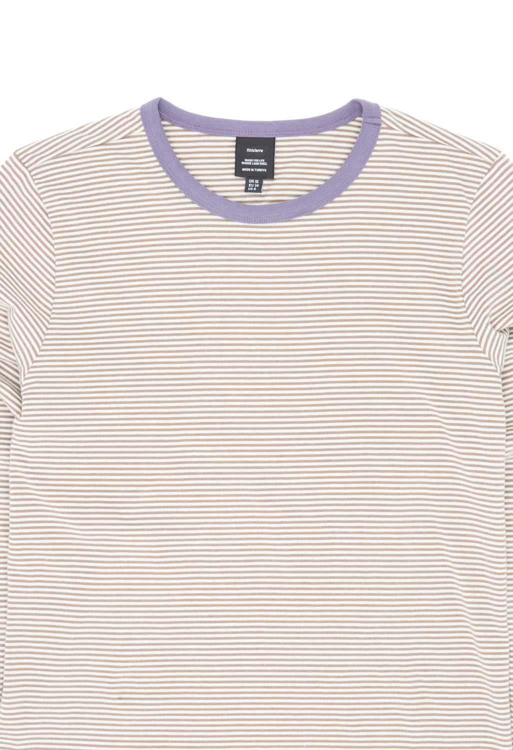 Finisterre Women's Eldon Stripe Long Sleeve Tee - Ecru / Woodsmoke