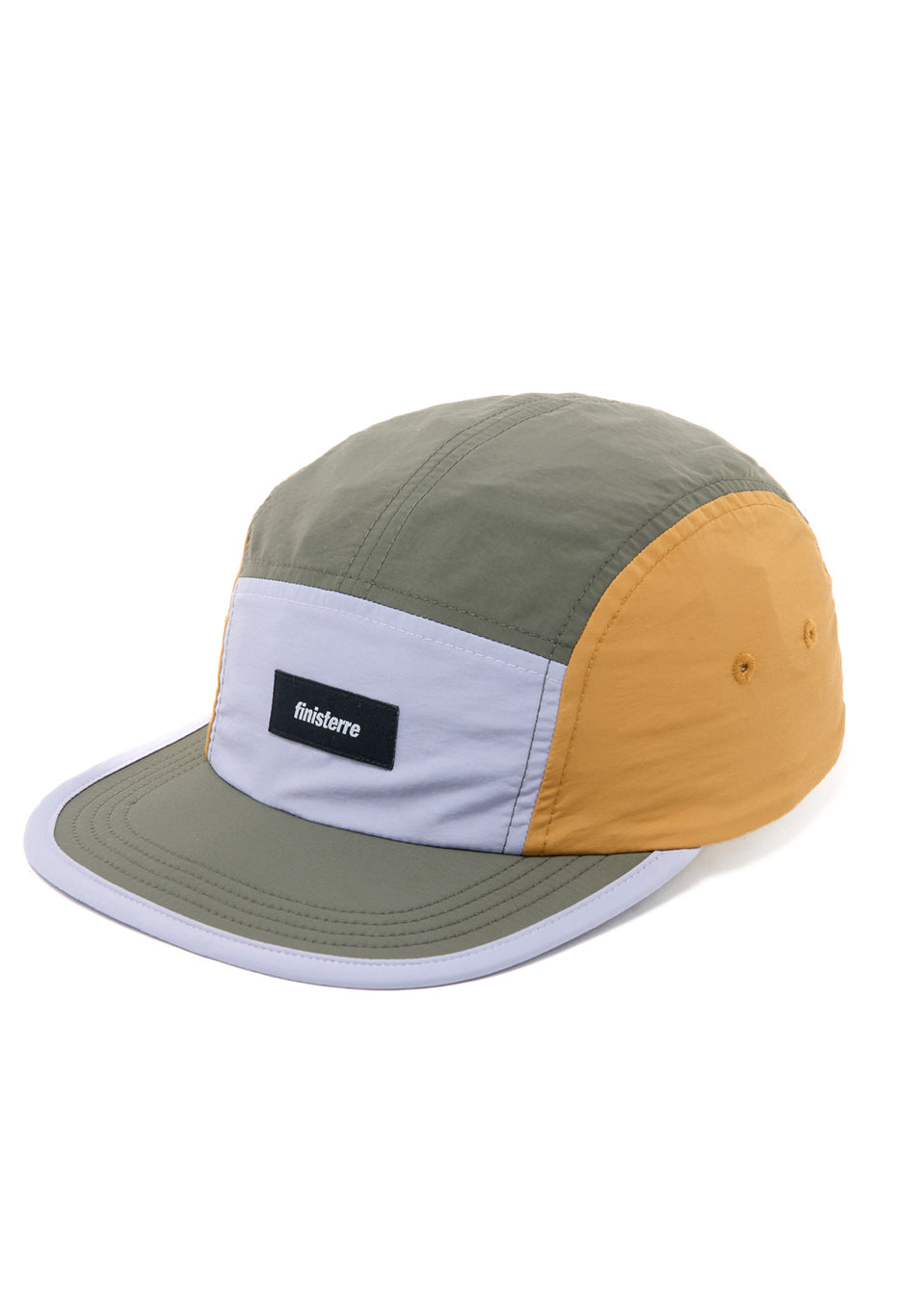 Finisterre Apex Soft-Peak 5-Panel Cap - Olive / Violet Sky / Dark Ochre