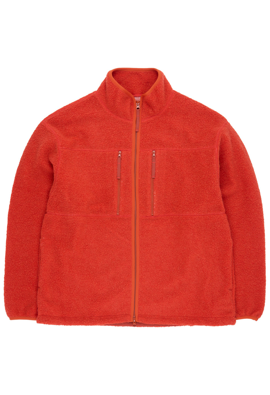 Pilgrim Surf + Supply Antonio Wool Zip Up - Orange