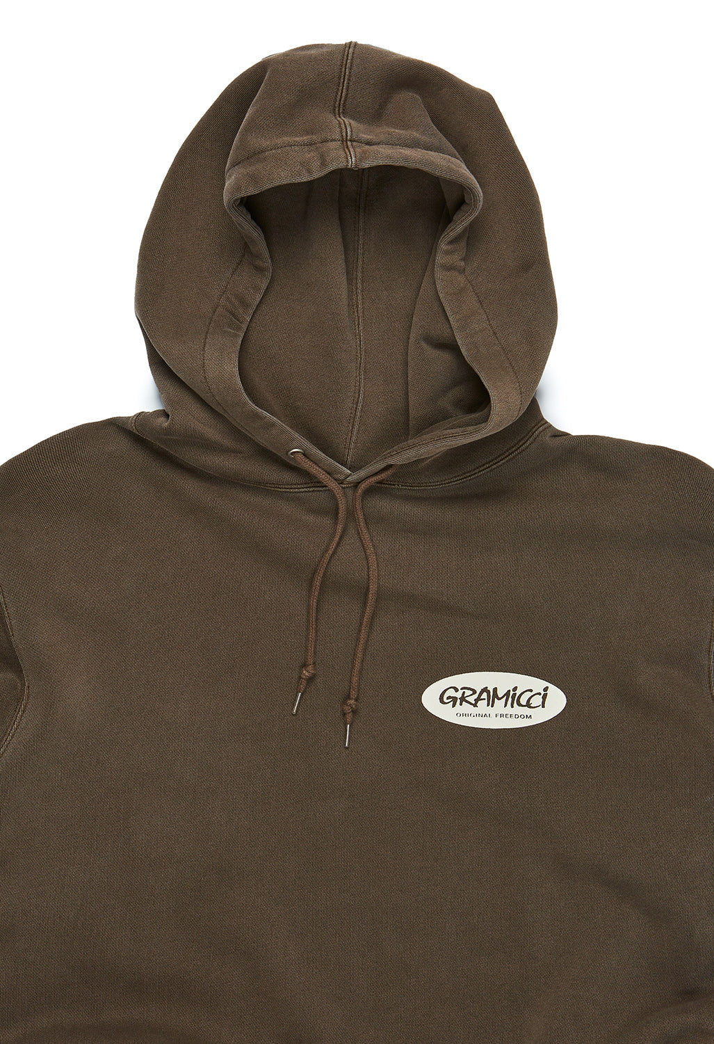 Gramicci Original Freedom Oval Hooded Sweatshirt - Brown Pigment
