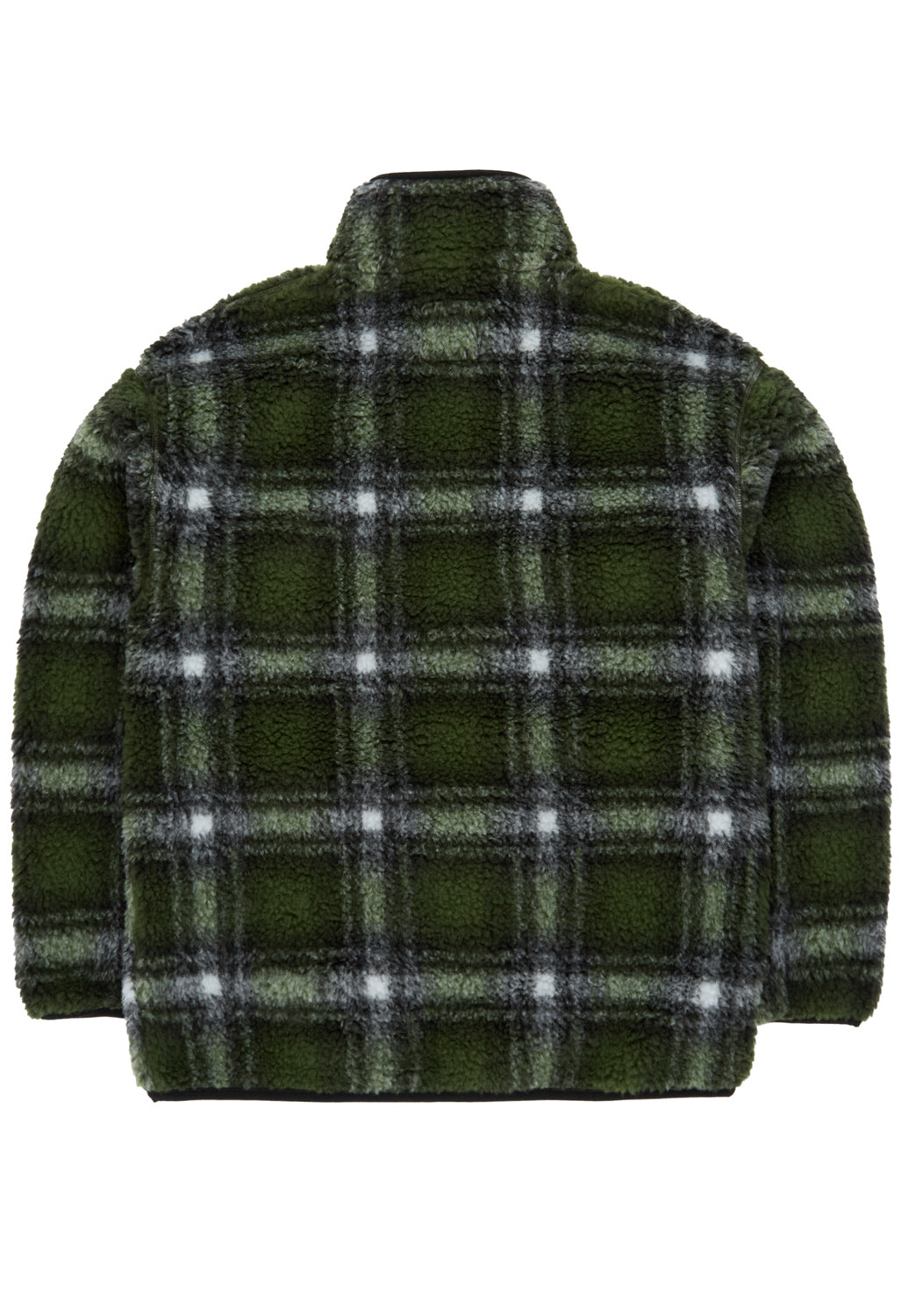 Gramicci Shadow Plaid Sherpa Jacket - Olive Shadow Plaid