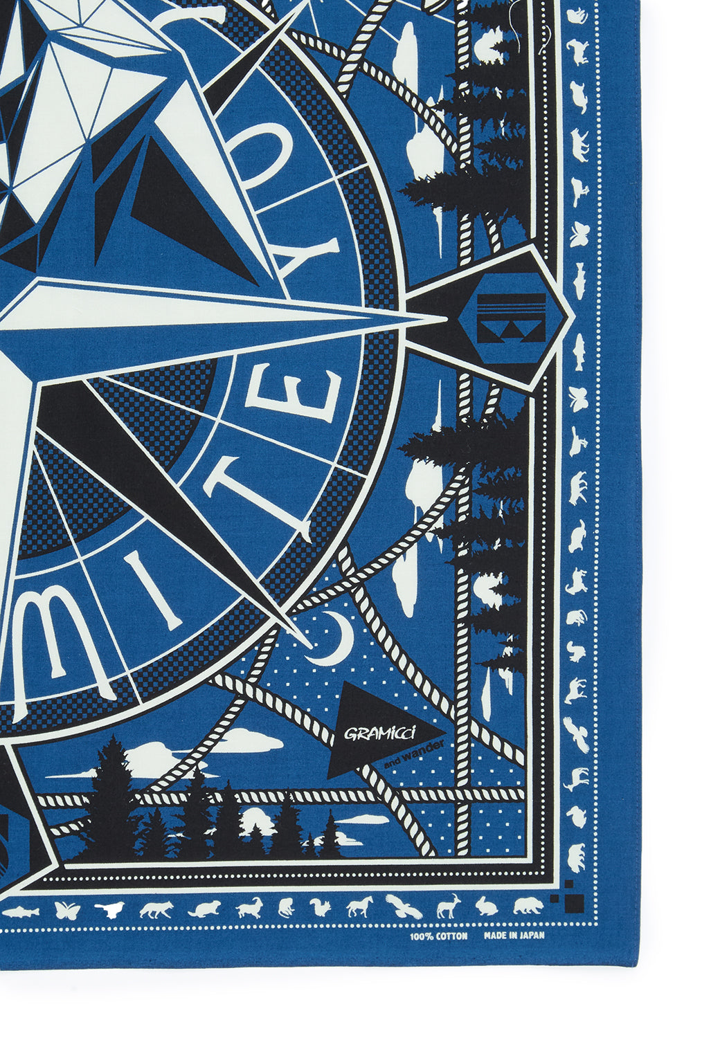 Gramicci x And Wander Yosemite Graphic Bandana - Blue