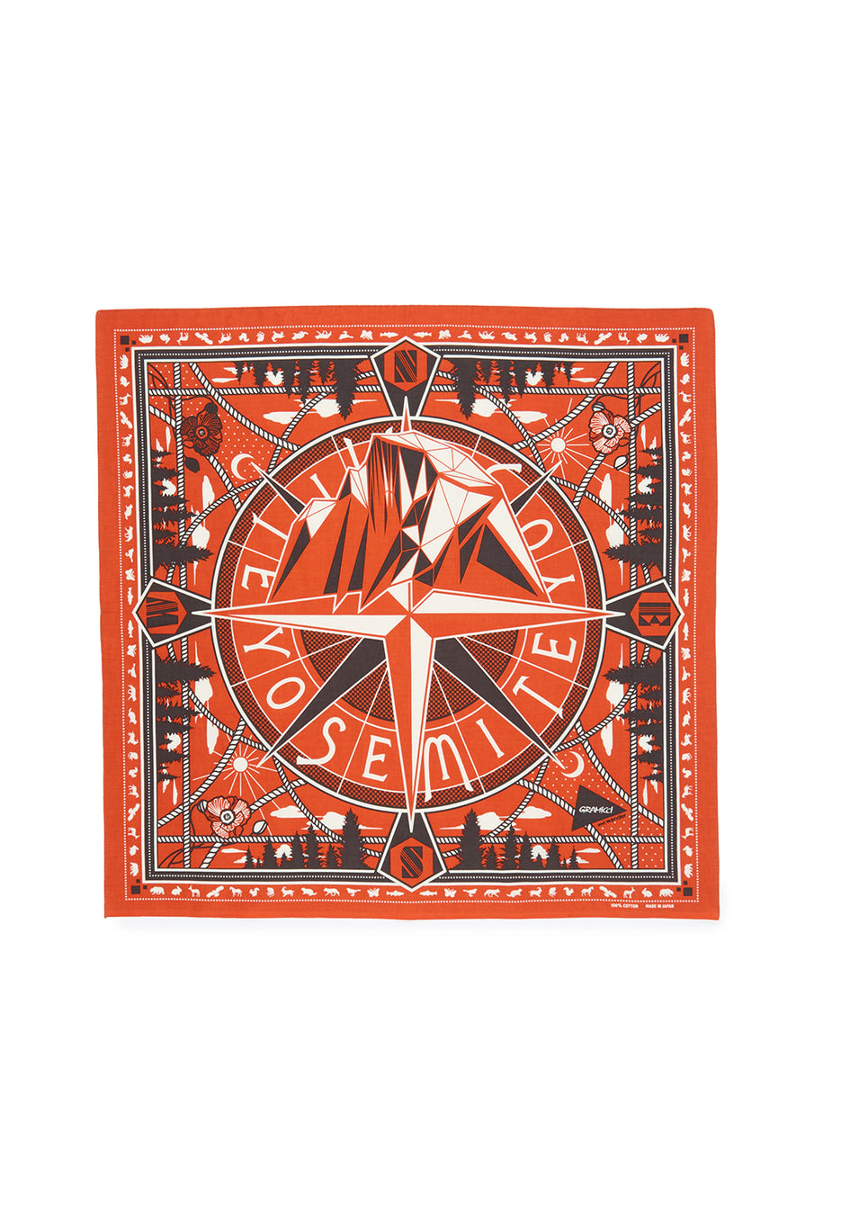 Gramicci x And Wander Yosemite Graphic Bandana - Red