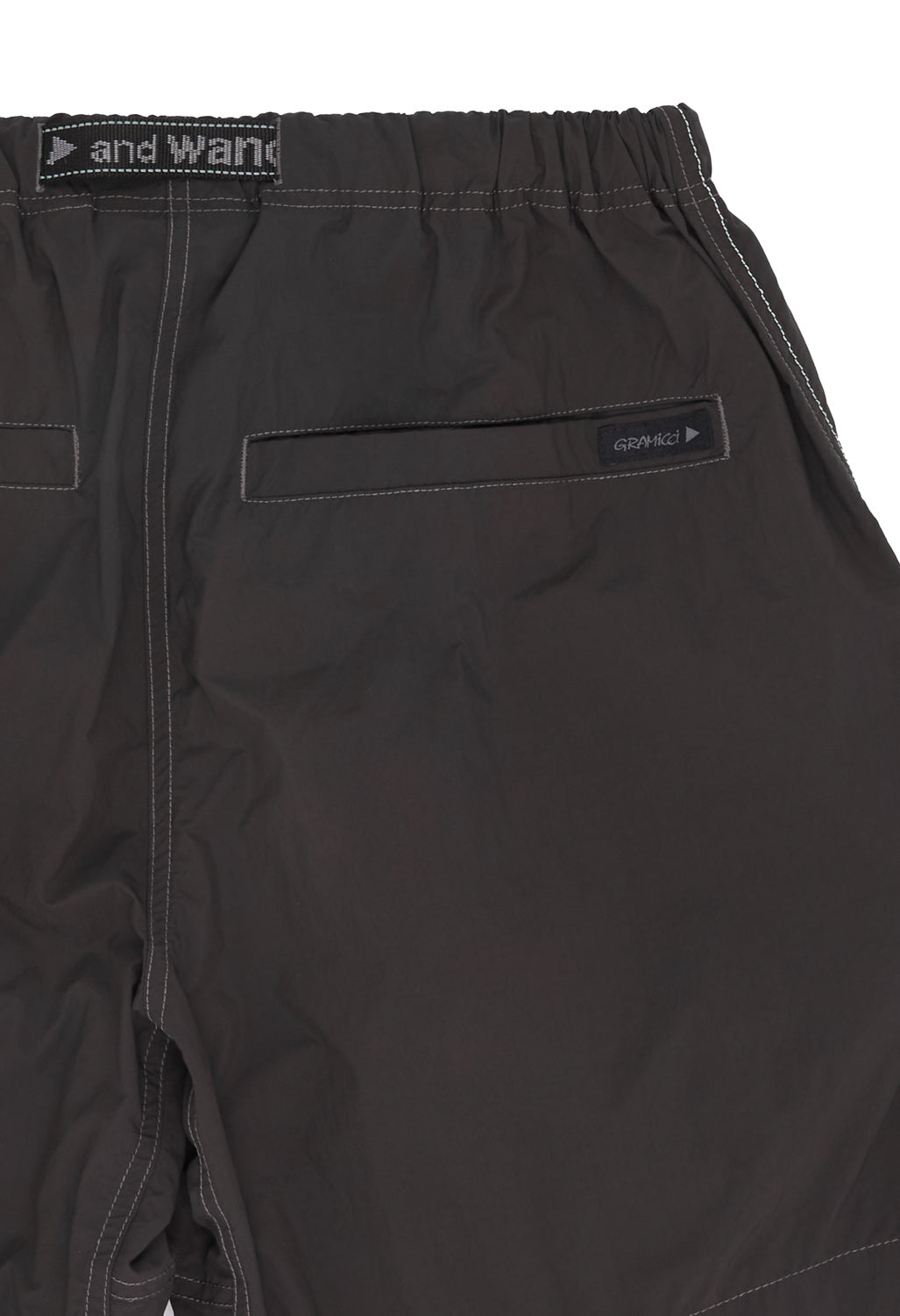 Gramicci x And Wander Men's Brushed Nylon Shorts - Charcoal