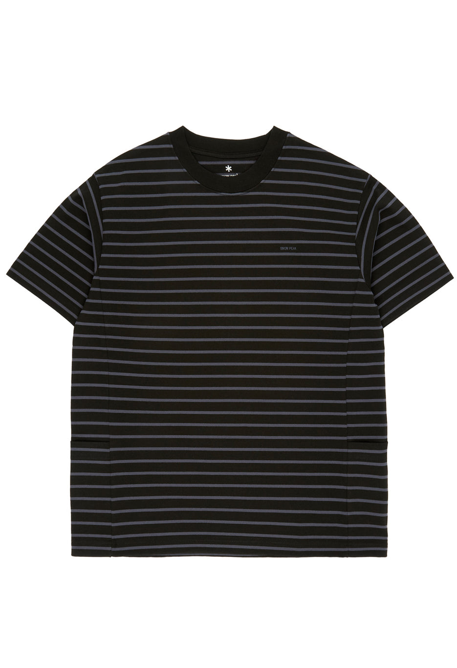 Snow Peak Heavy Cotton Border T-Shirt - Black / Grey