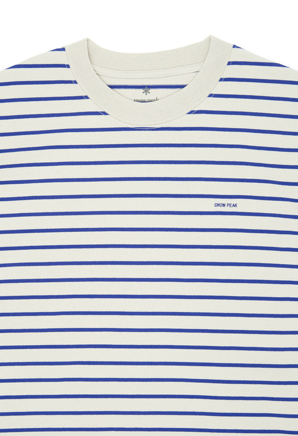 Snow Peak Heavy Cotton Border T-Shirt - White / Blue