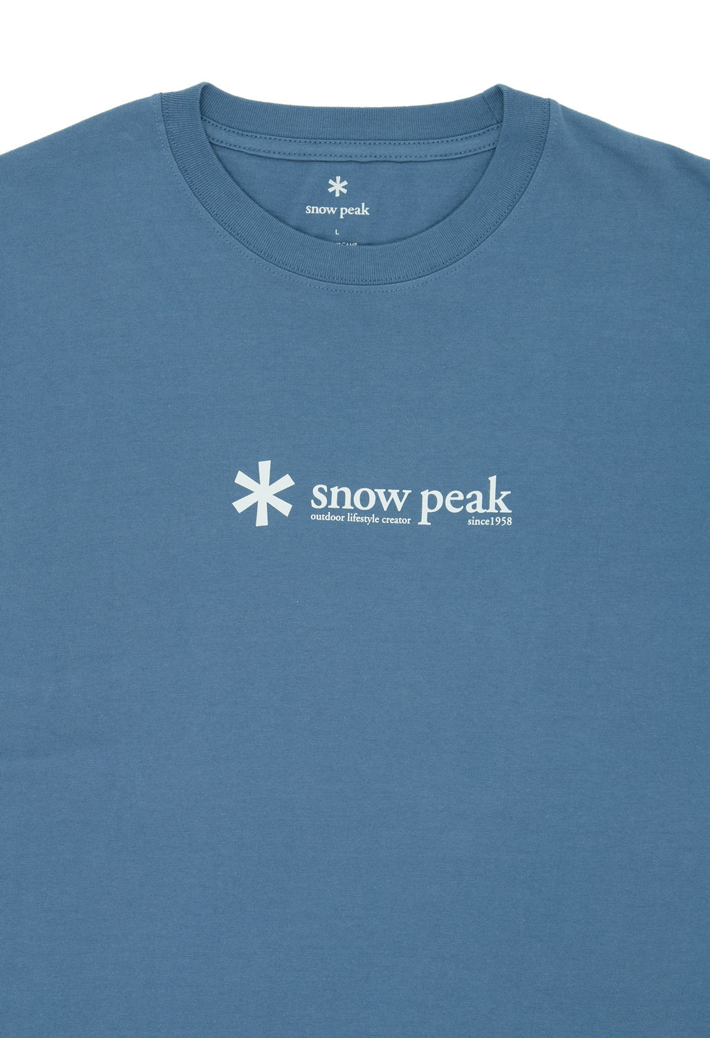 Snow Peak Soft Cotton Logo Short Sleeve T-Shirt - Slate Blue