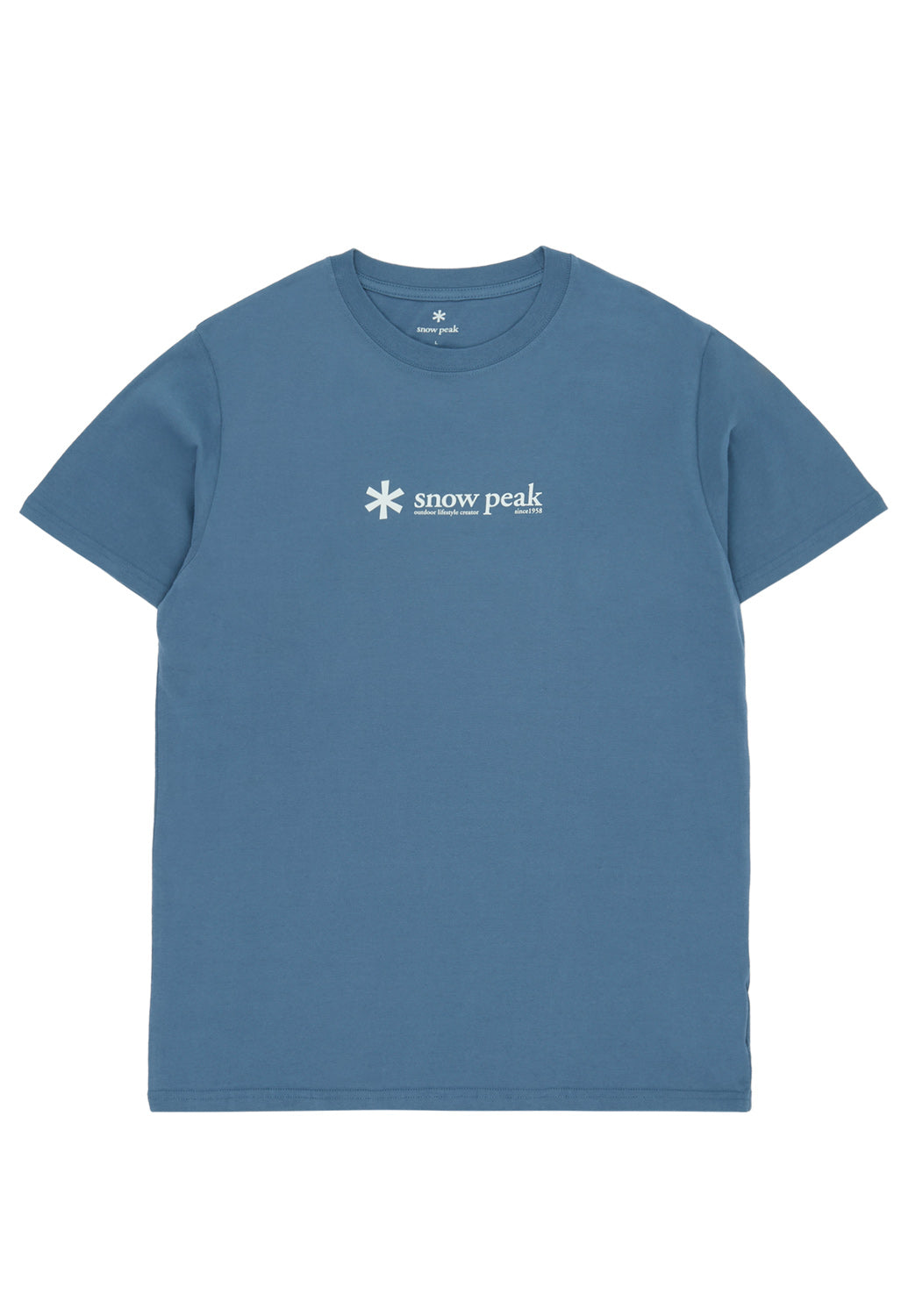 Snow Peak Soft Cotton Logo Short Sleeve T-Shirt - Slate Blue