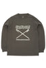 Snow Peak Solid & Delta Stake Long Sleeve T-Shirt - Charcoal