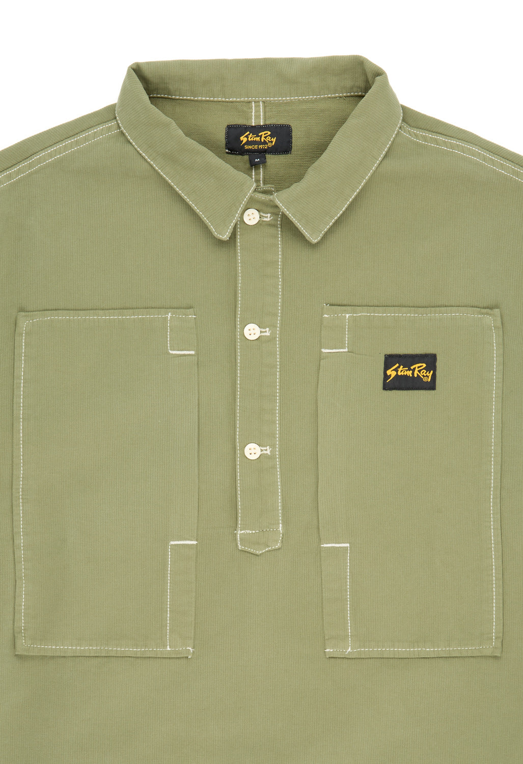 Stan Ray Painters Pop Over Shirt - Olive Bedford Cord