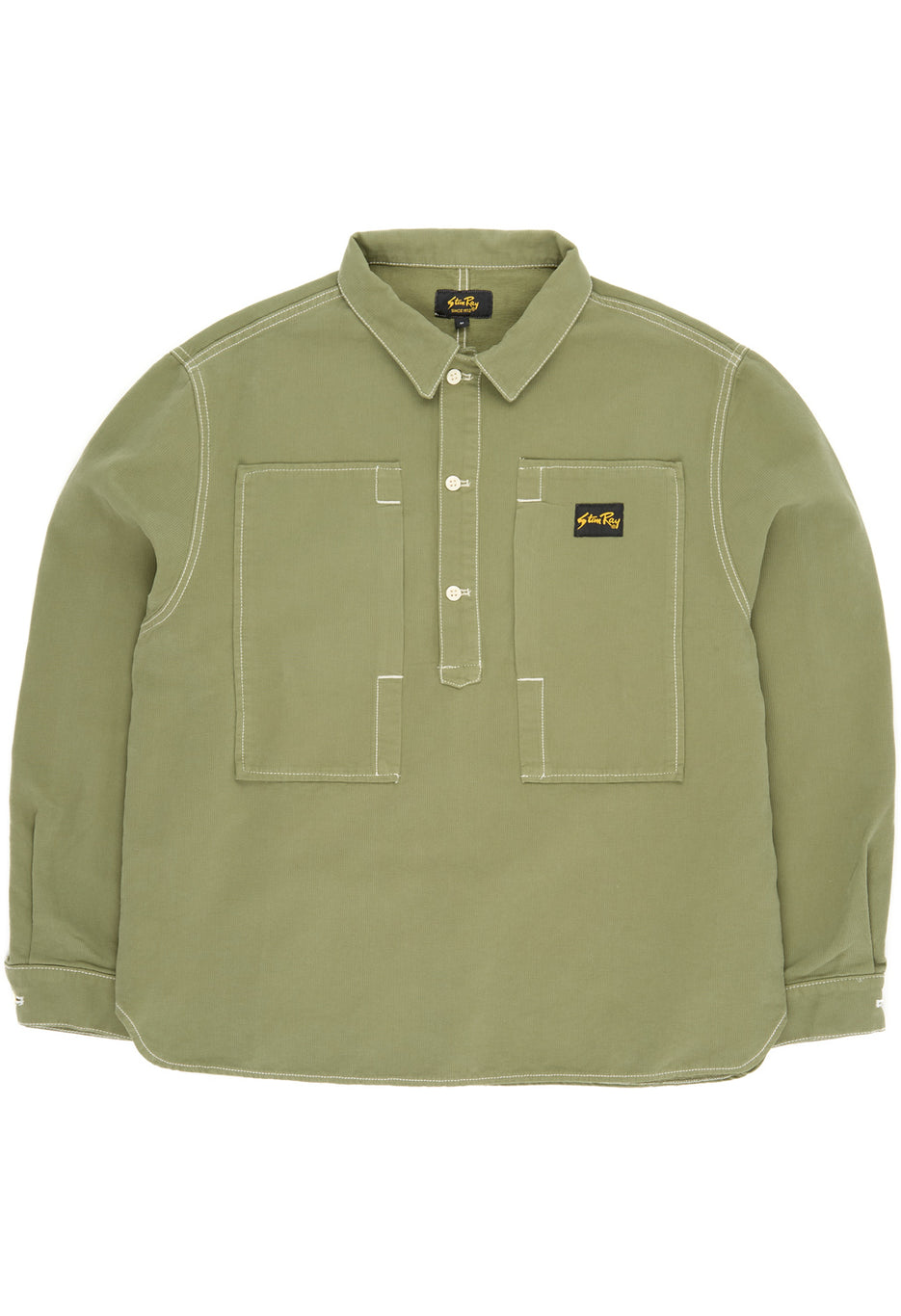 Stan Ray Painters Pop Over Shirt - Olive Bedford Cord