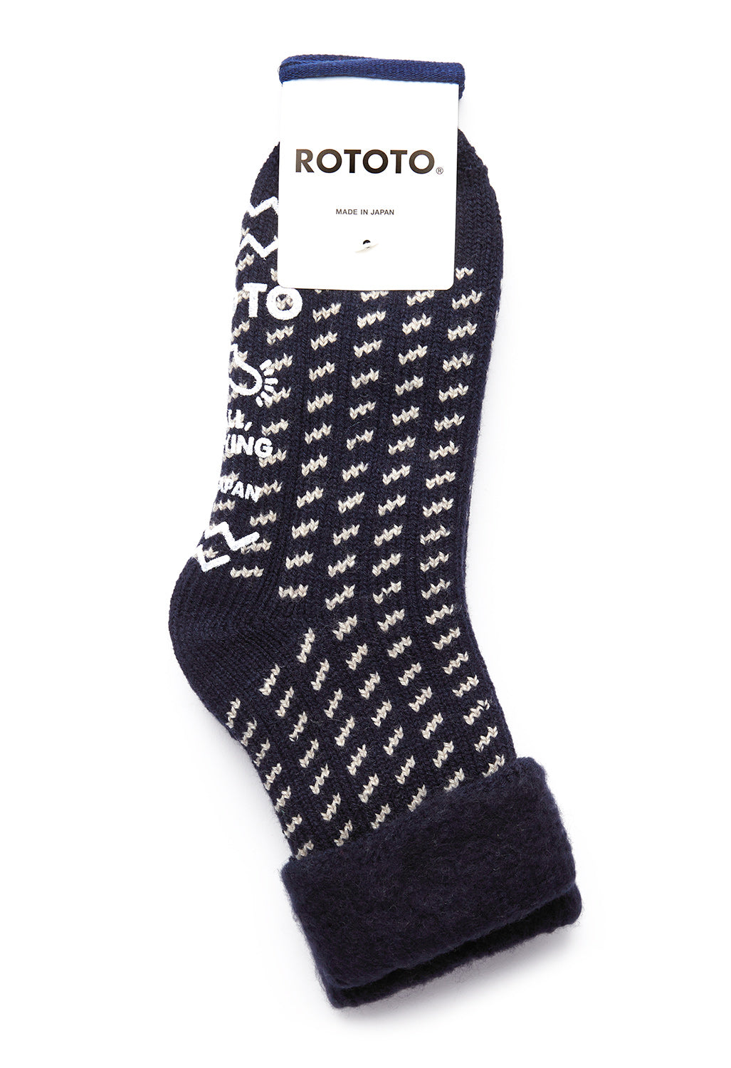 ROTOTO Comfy Room Socks Bird'S Eye - Navy