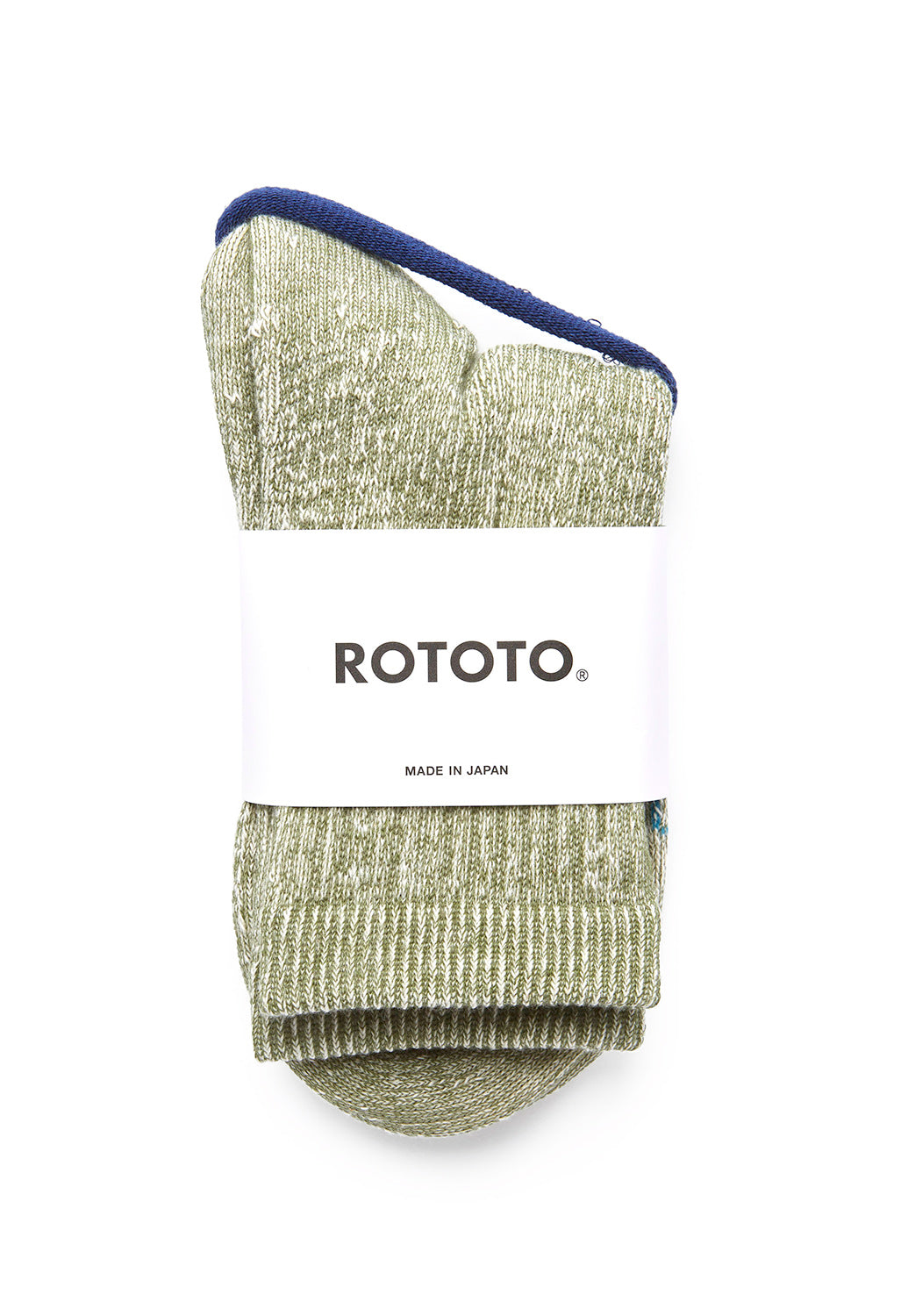 ROTOTO Double Face Organic Cotton Mid Socks - Green