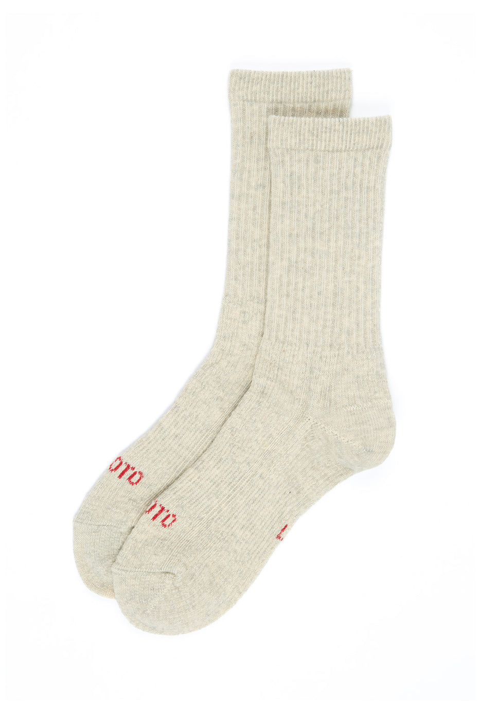 ROTOTO Organic Cotton Double Face Mini Crew Socks - Light Grey