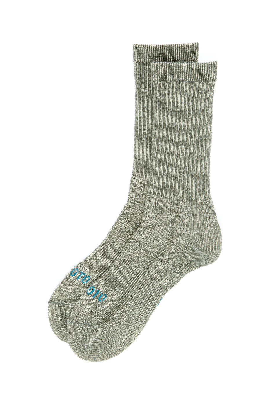 ROTOTO Organic Cotton Double Face Mini Crew Socks - Olive