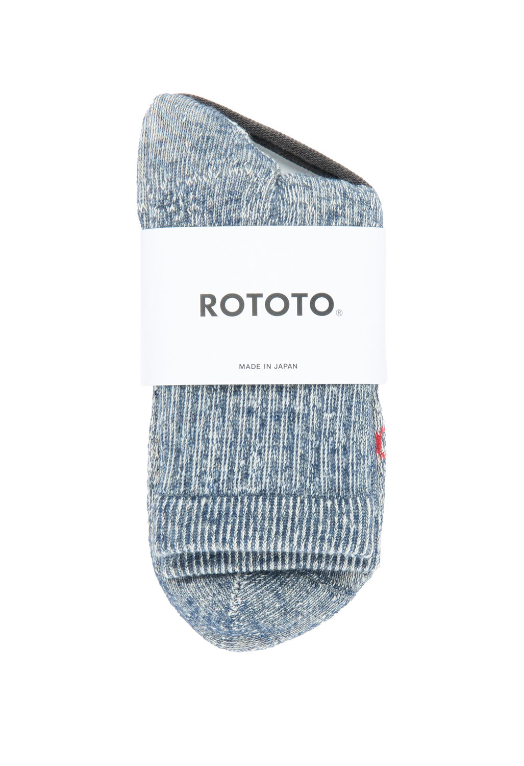 ROTOTO Double Face Organic Cotton Mini Crew Socks - Navy